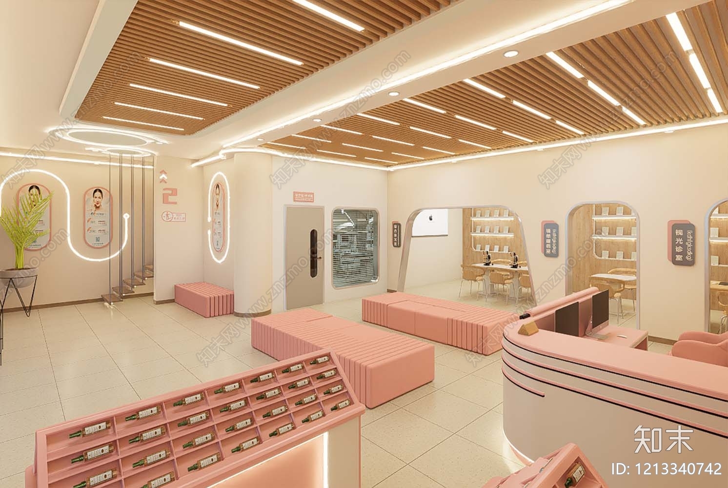 现代美妆店SU模型下载【ID:1213340742】