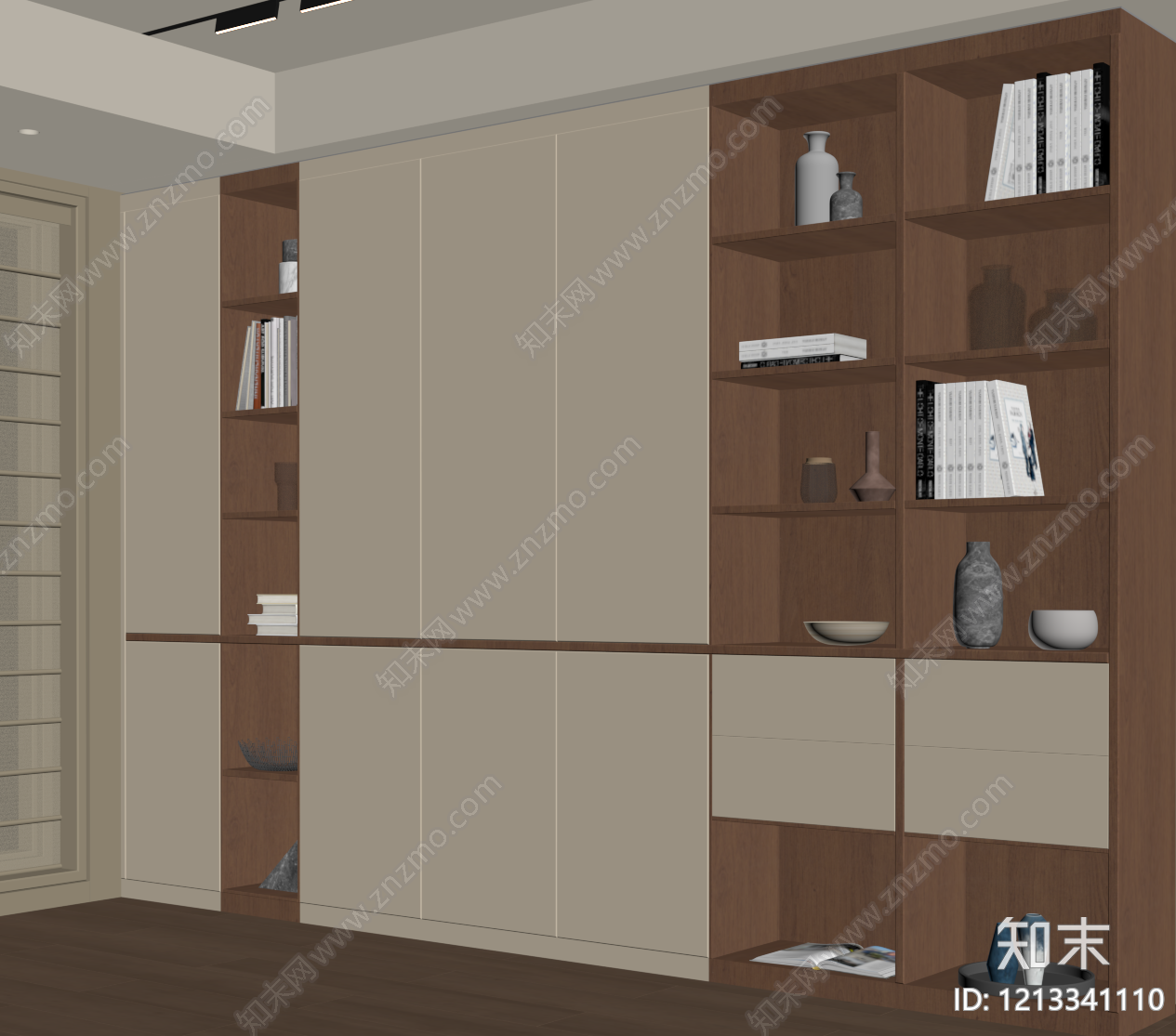 现代简约餐边柜SU模型下载【ID:1213341110】