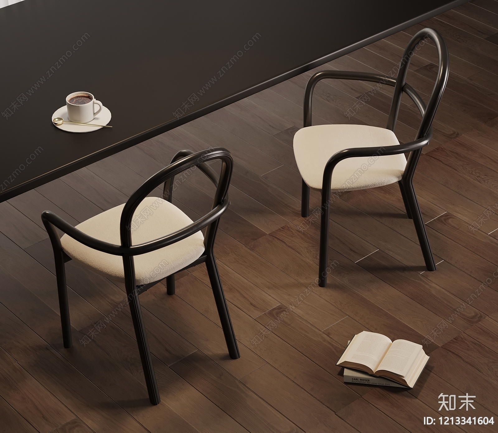 现代简约餐桌椅3D模型下载【ID:1213341604】