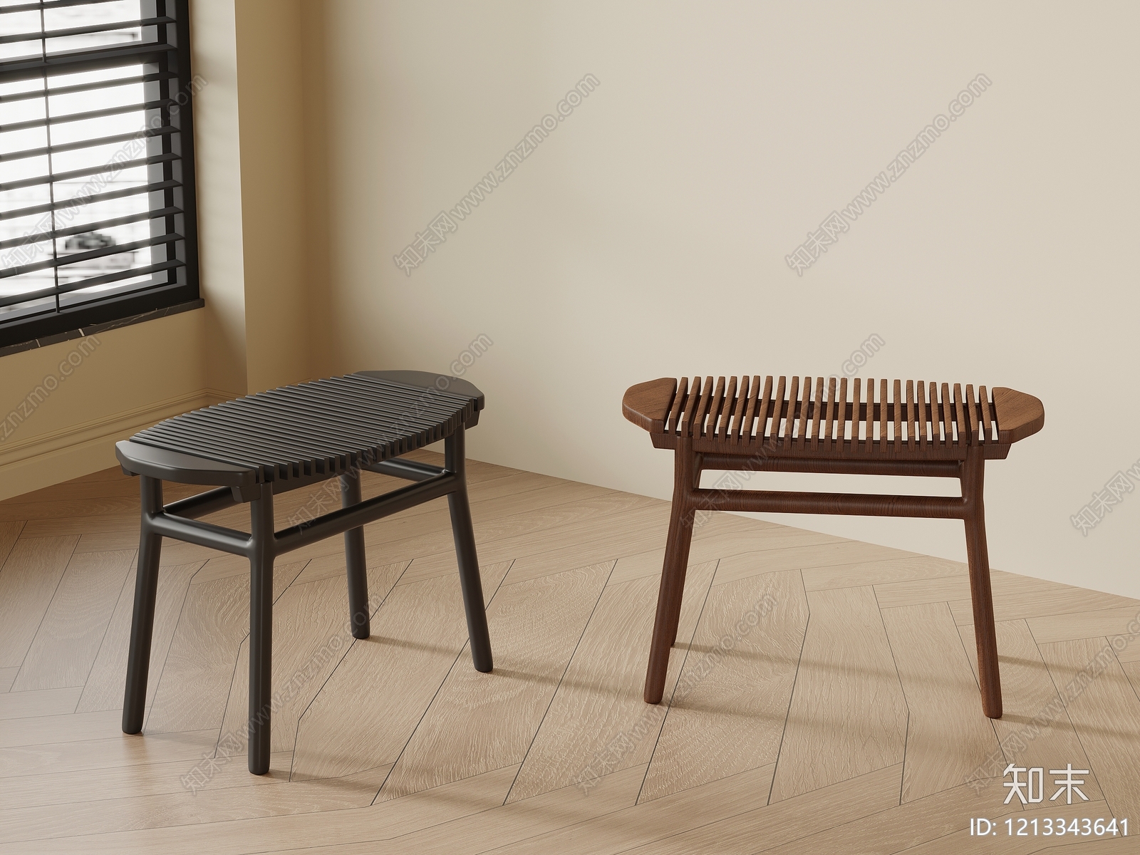现代简约换鞋凳3D模型下载【ID:1213343641】