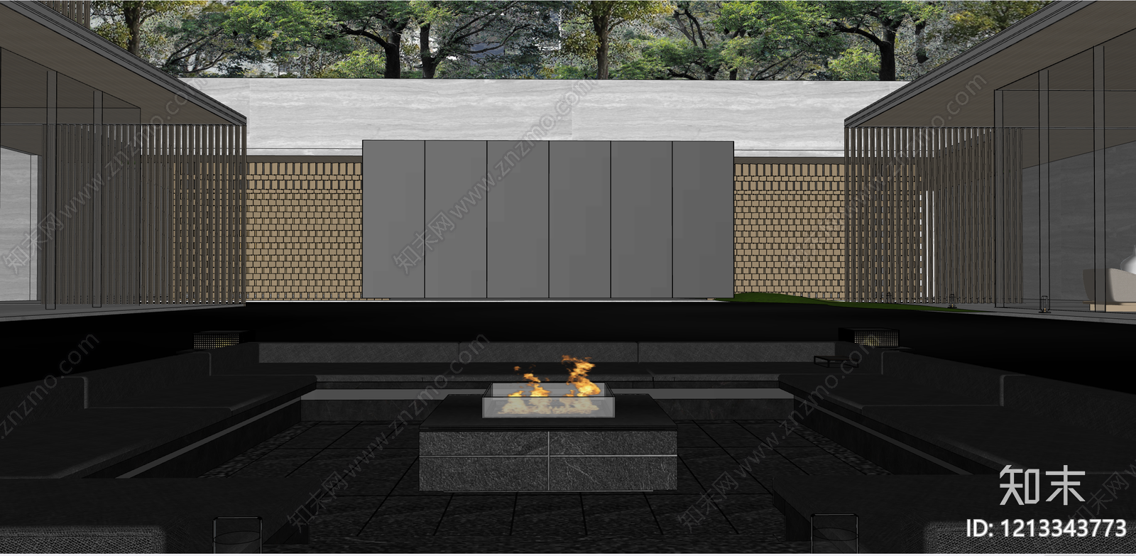 极简主义售楼处建筑SU模型下载【ID:1213343773】