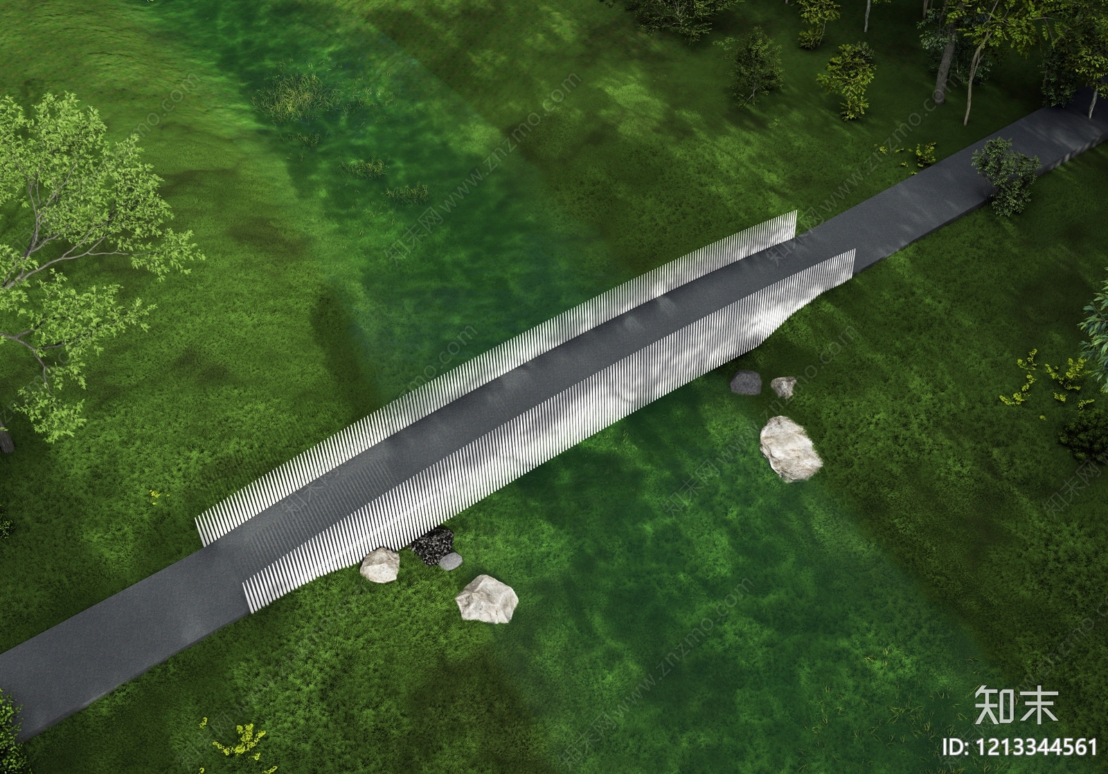 极简主义景观桥3D模型下载【ID:1213344561】