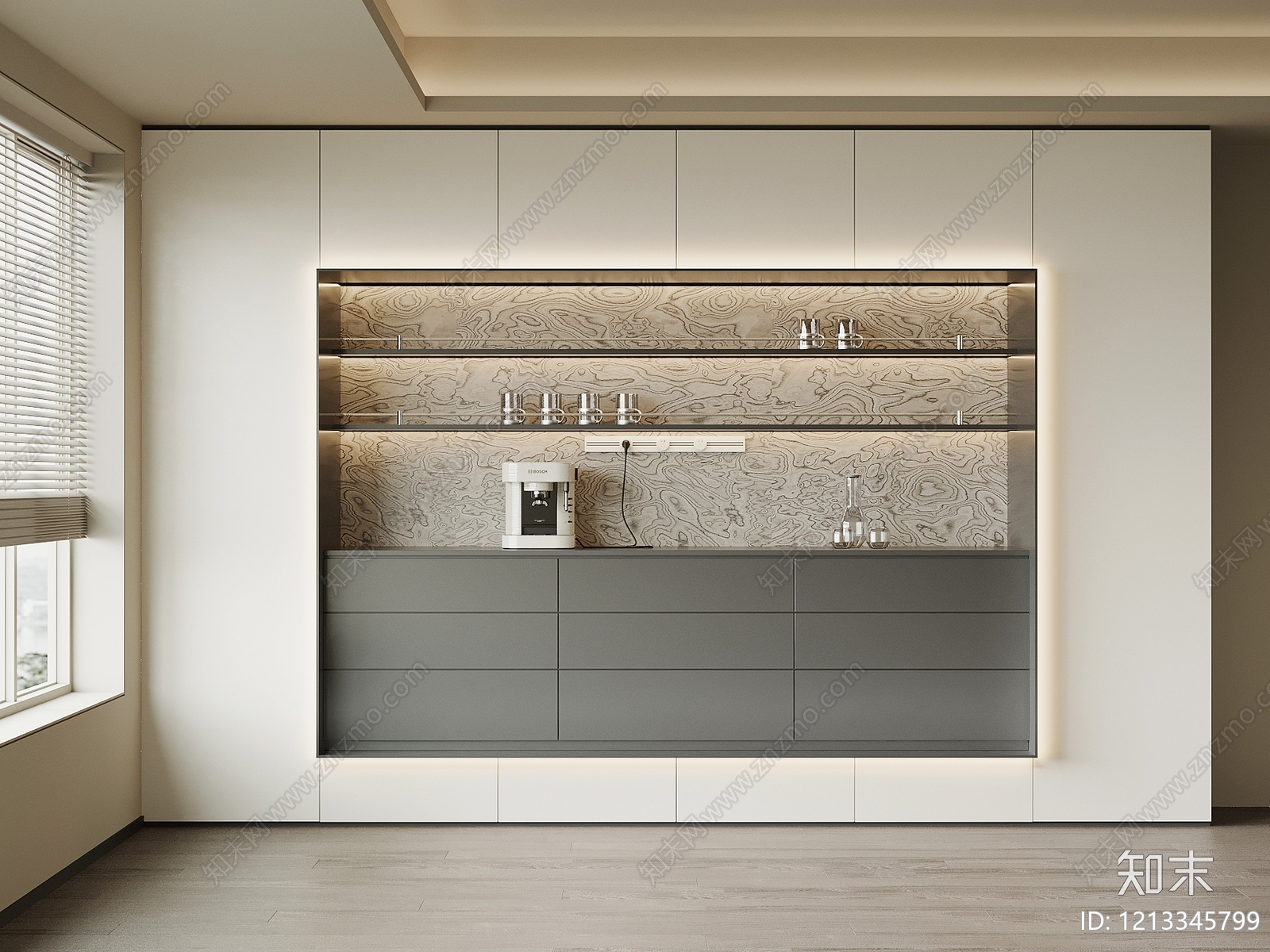 现代简约酒柜3D模型下载【ID:1213345799】