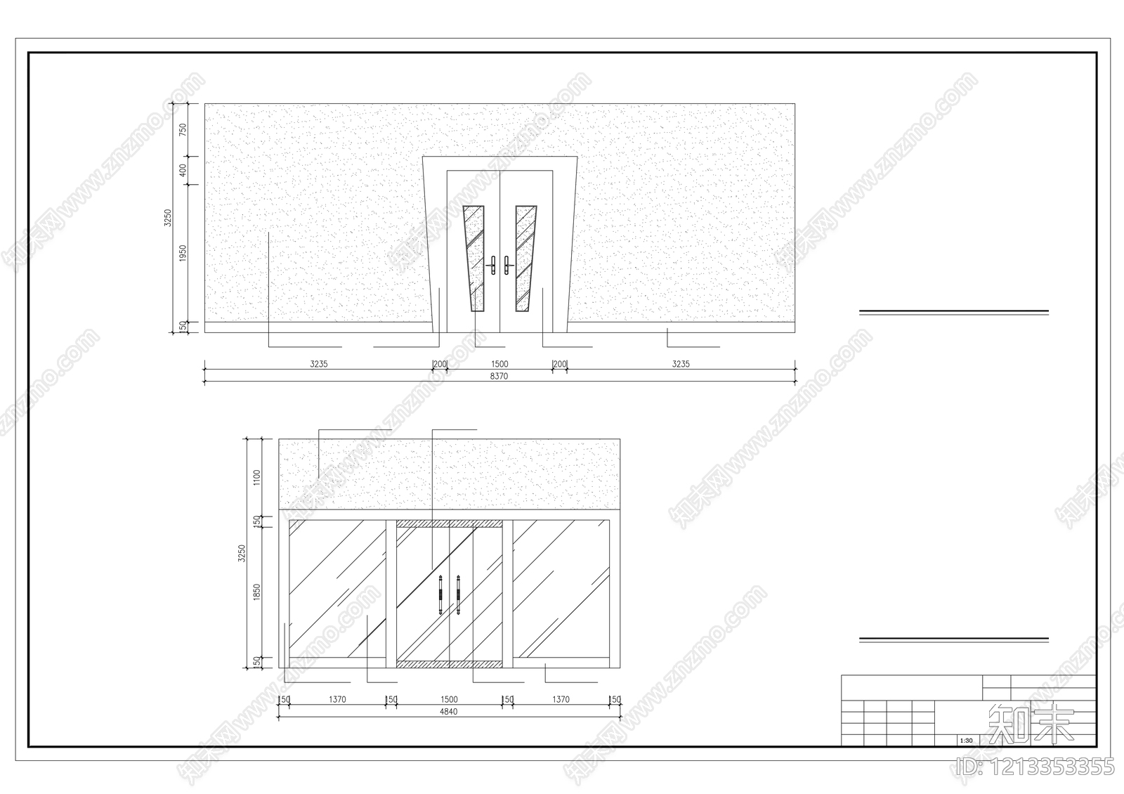 现代健身房施工图下载【ID:1213353355】