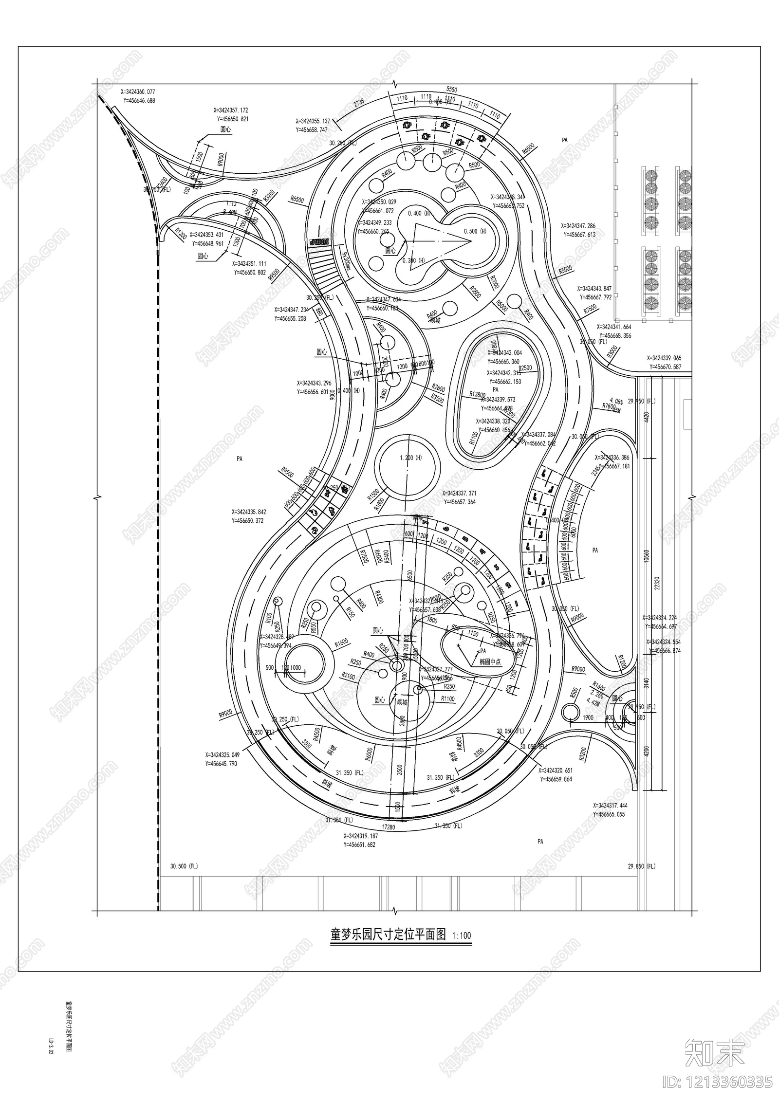 儿童公园cad施工图下载【ID:1213360335】