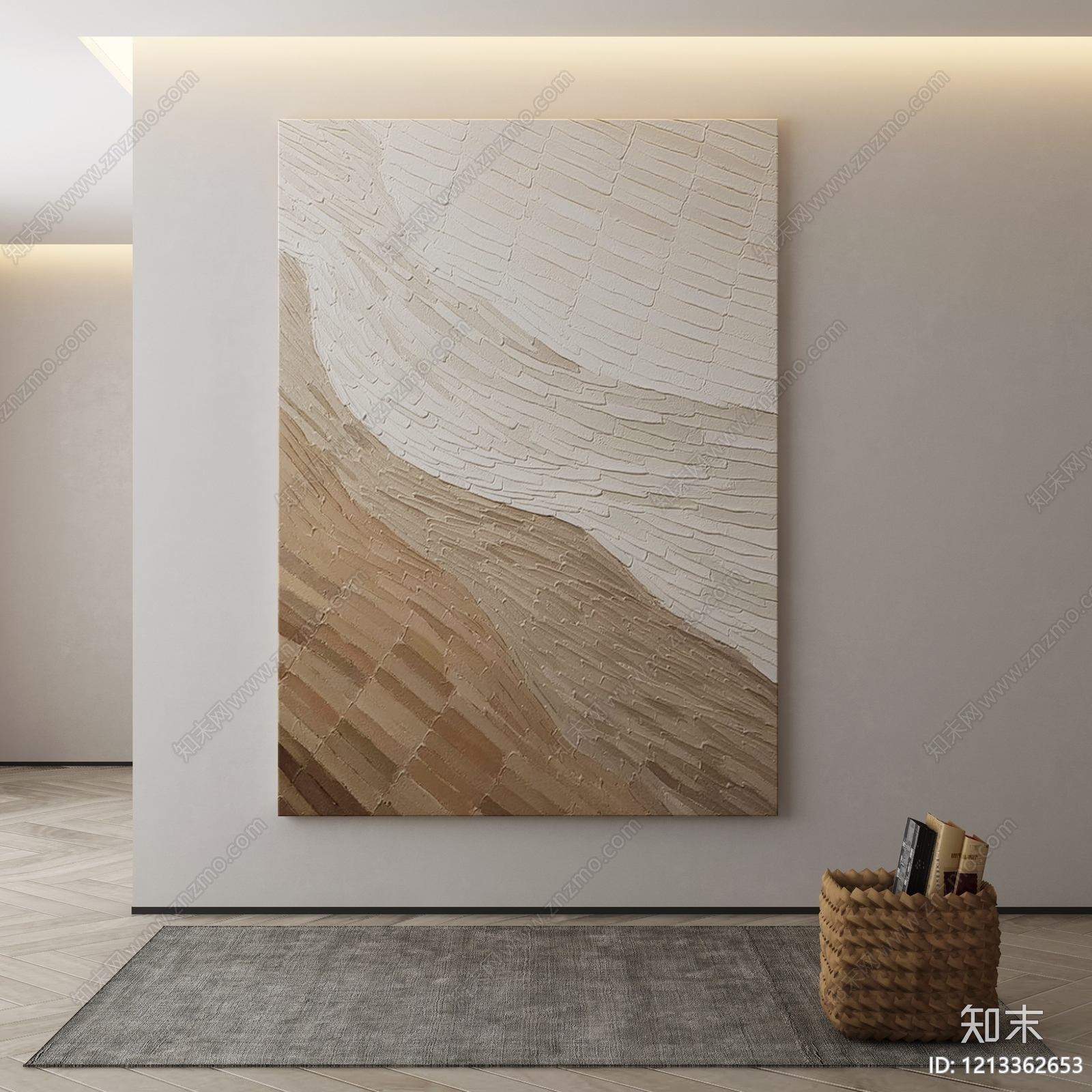 奶油风玄关3D模型下载【ID:1213362653】