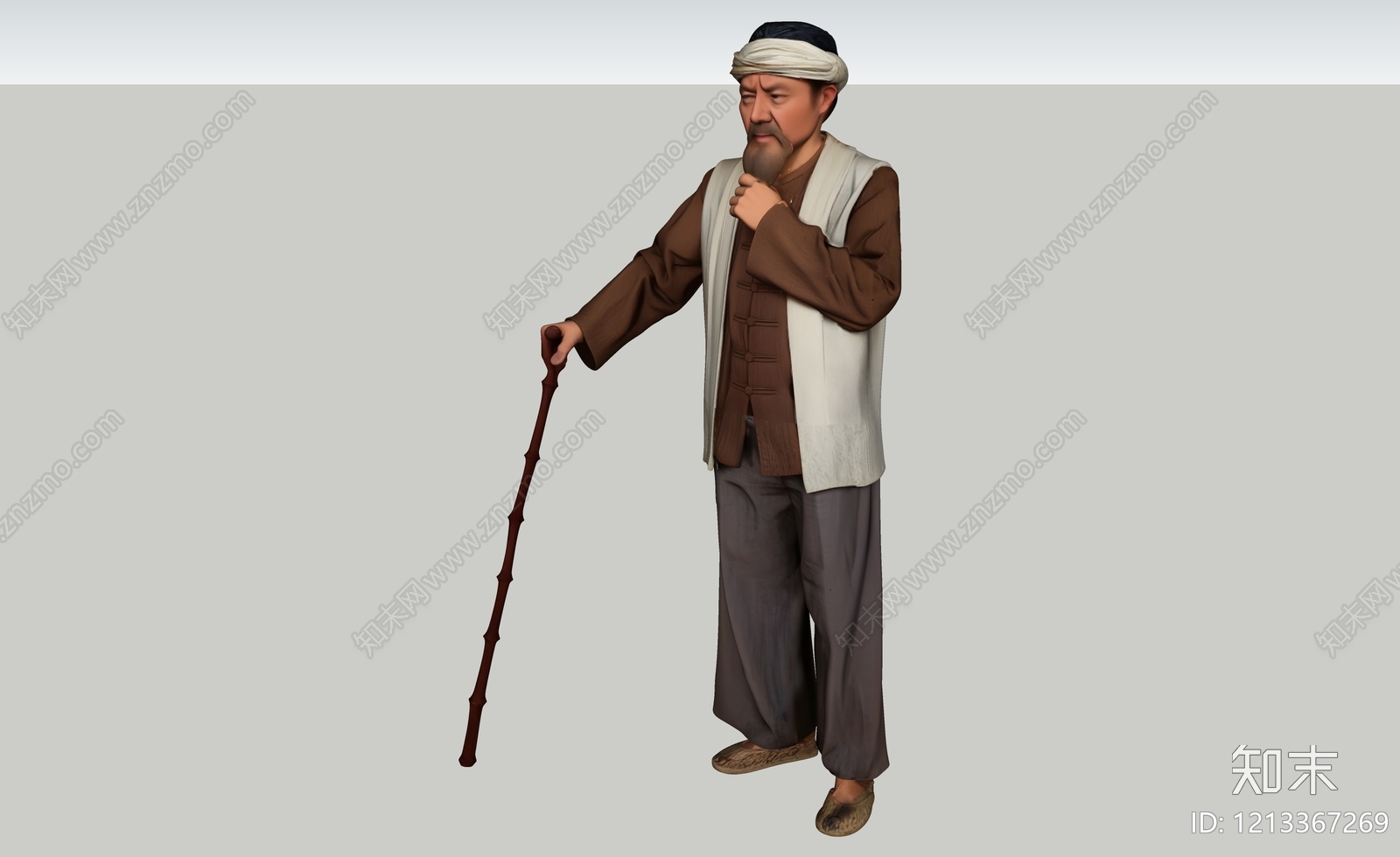 中式男人SU模型下载【ID:1213367269】