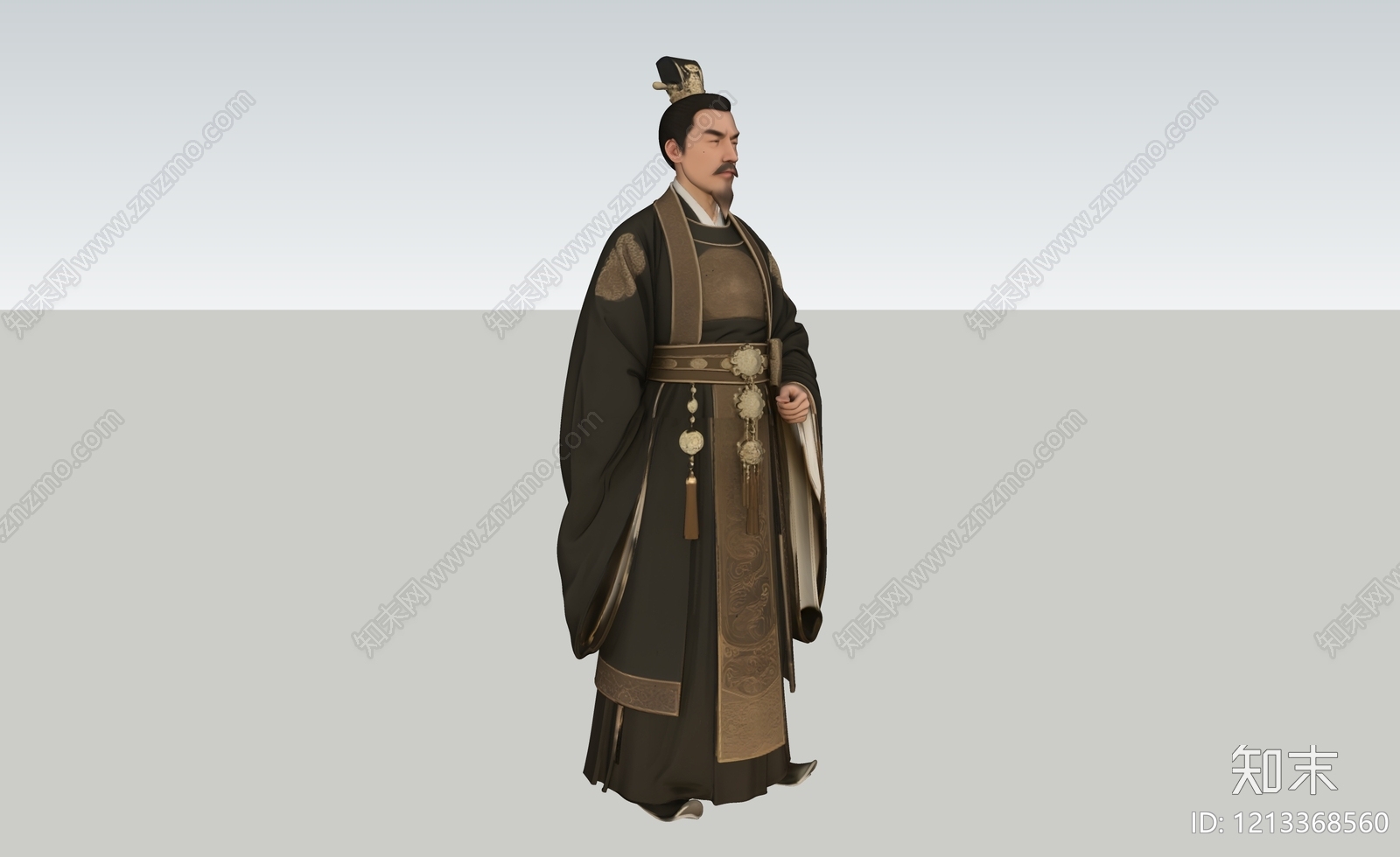 新中式虚拟人物SU模型下载【ID:1213368560】