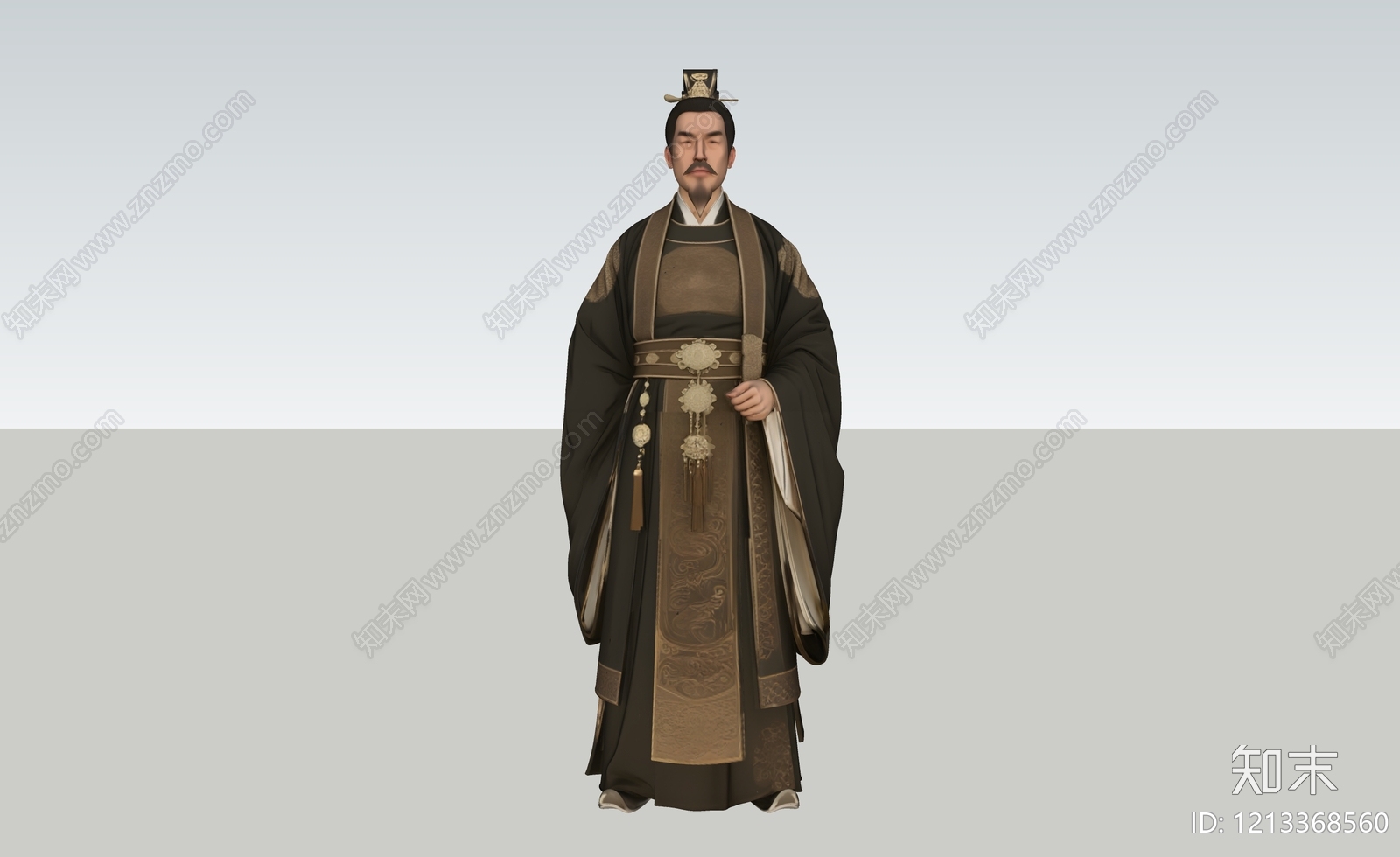 新中式虚拟人物SU模型下载【ID:1213368560】