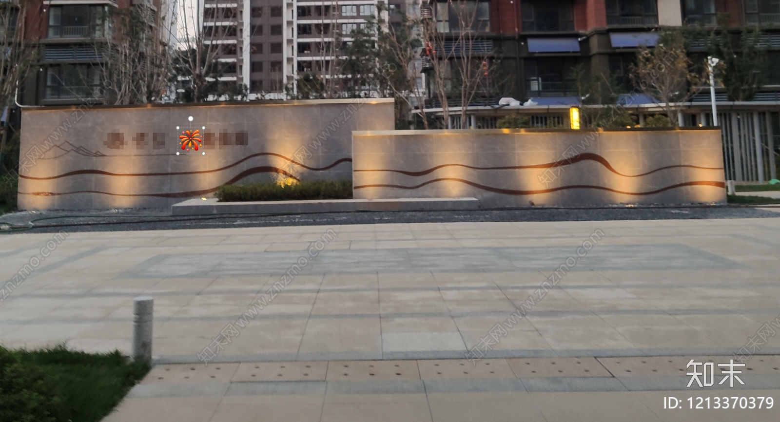 现代景墙施工图下载【ID:1213370379】