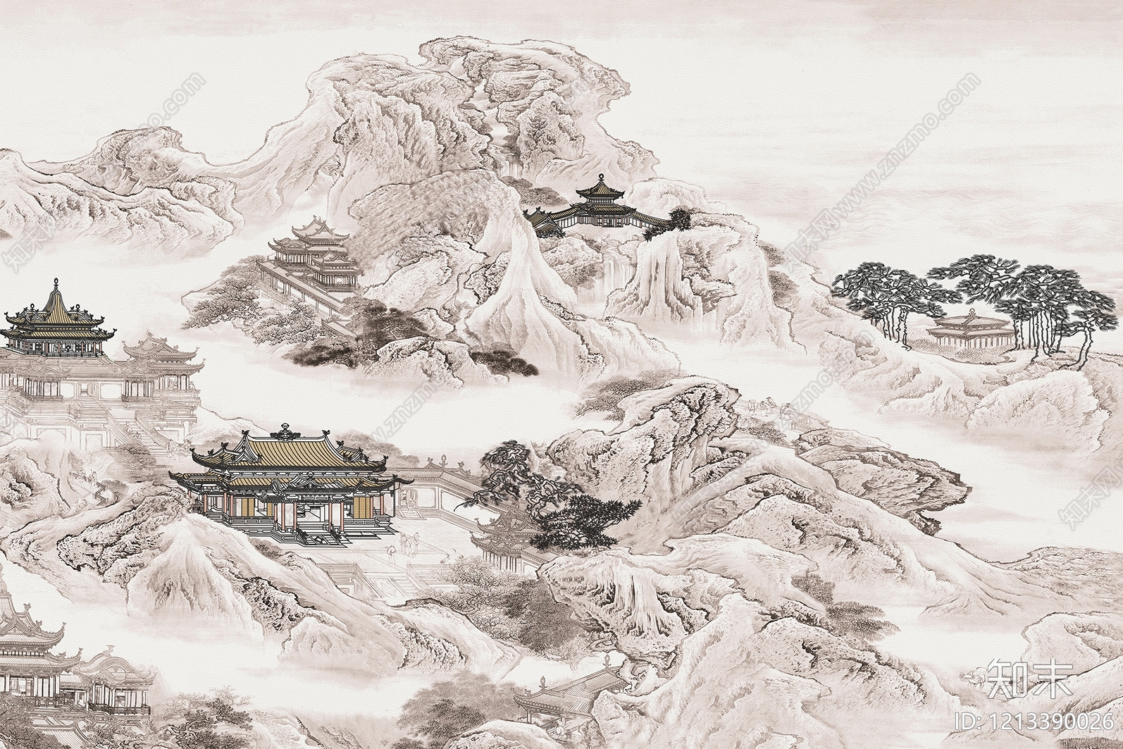 新中式中式其他壁纸贴图下载【ID:1213390026】