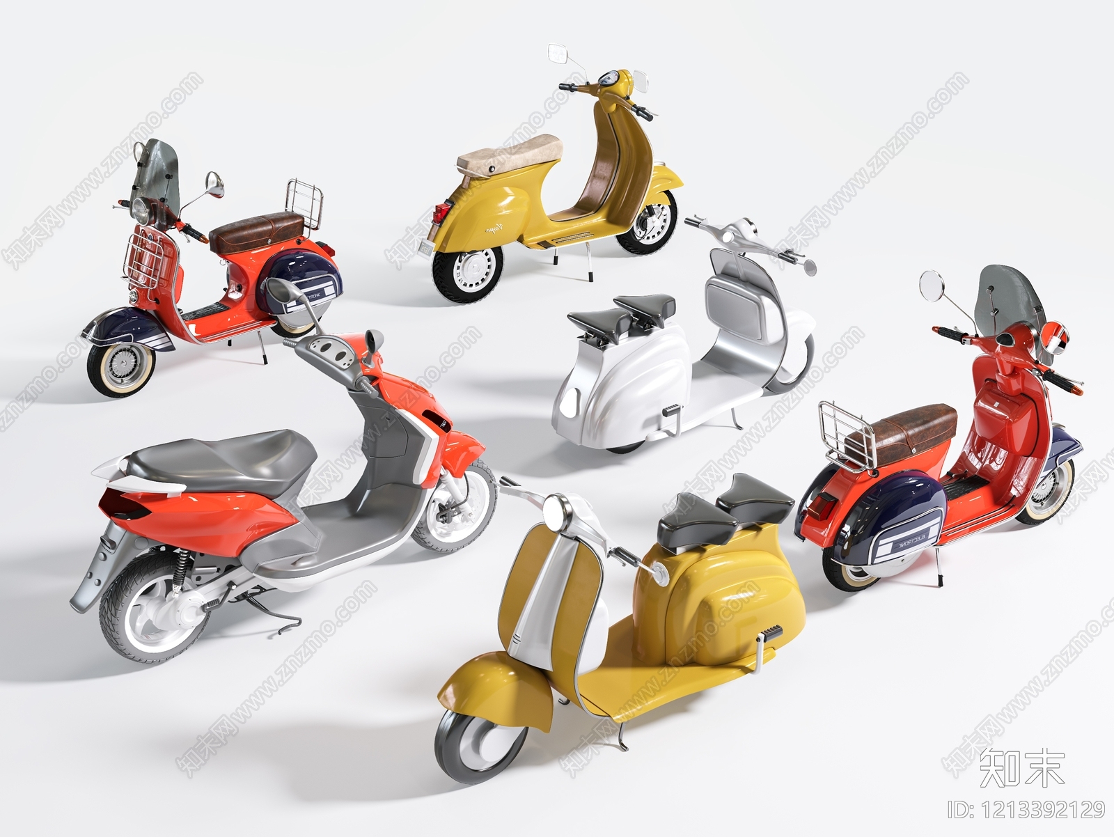复古摩托车3D模型下载【ID:1213392129】