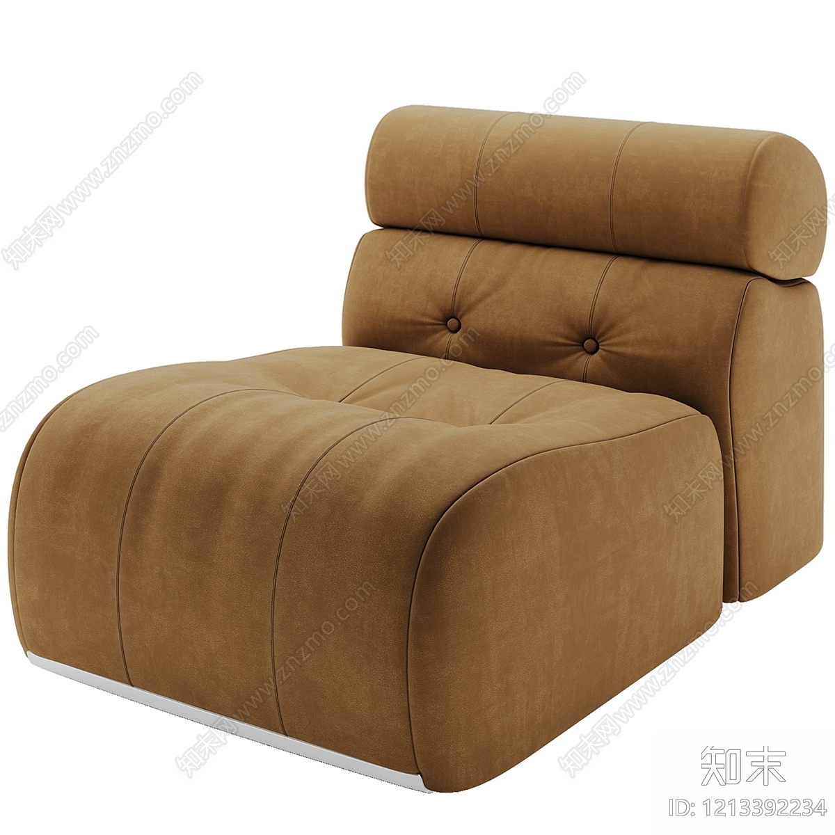 现代简约单人沙发3D模型下载【ID:1213392234】