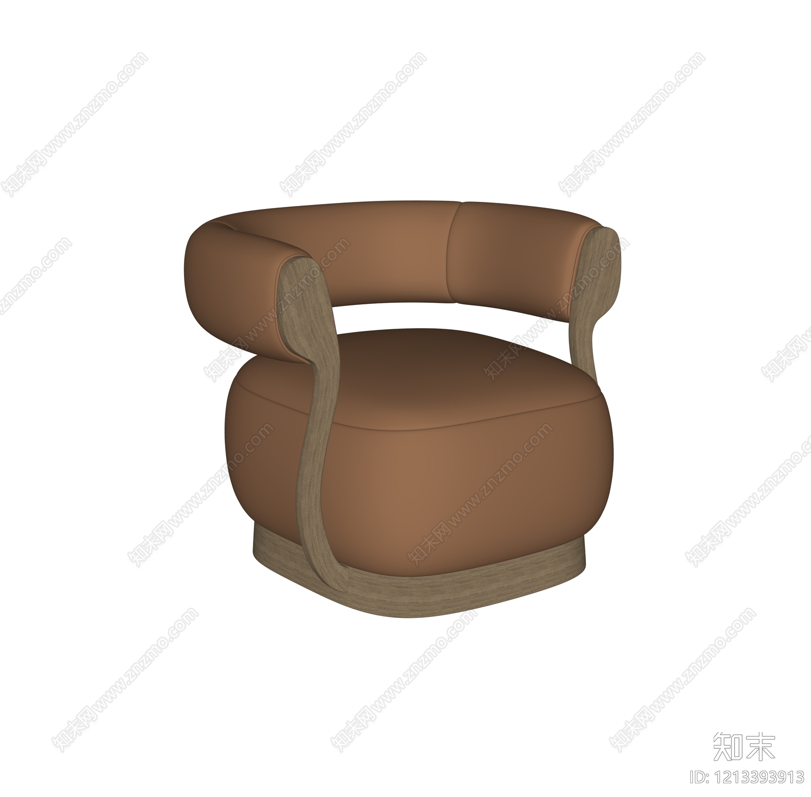 意式轻奢单人沙发SU模型下载【ID:1213393913】