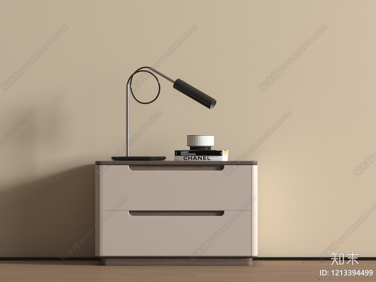 现代床头柜3D模型下载【ID:1213394499】