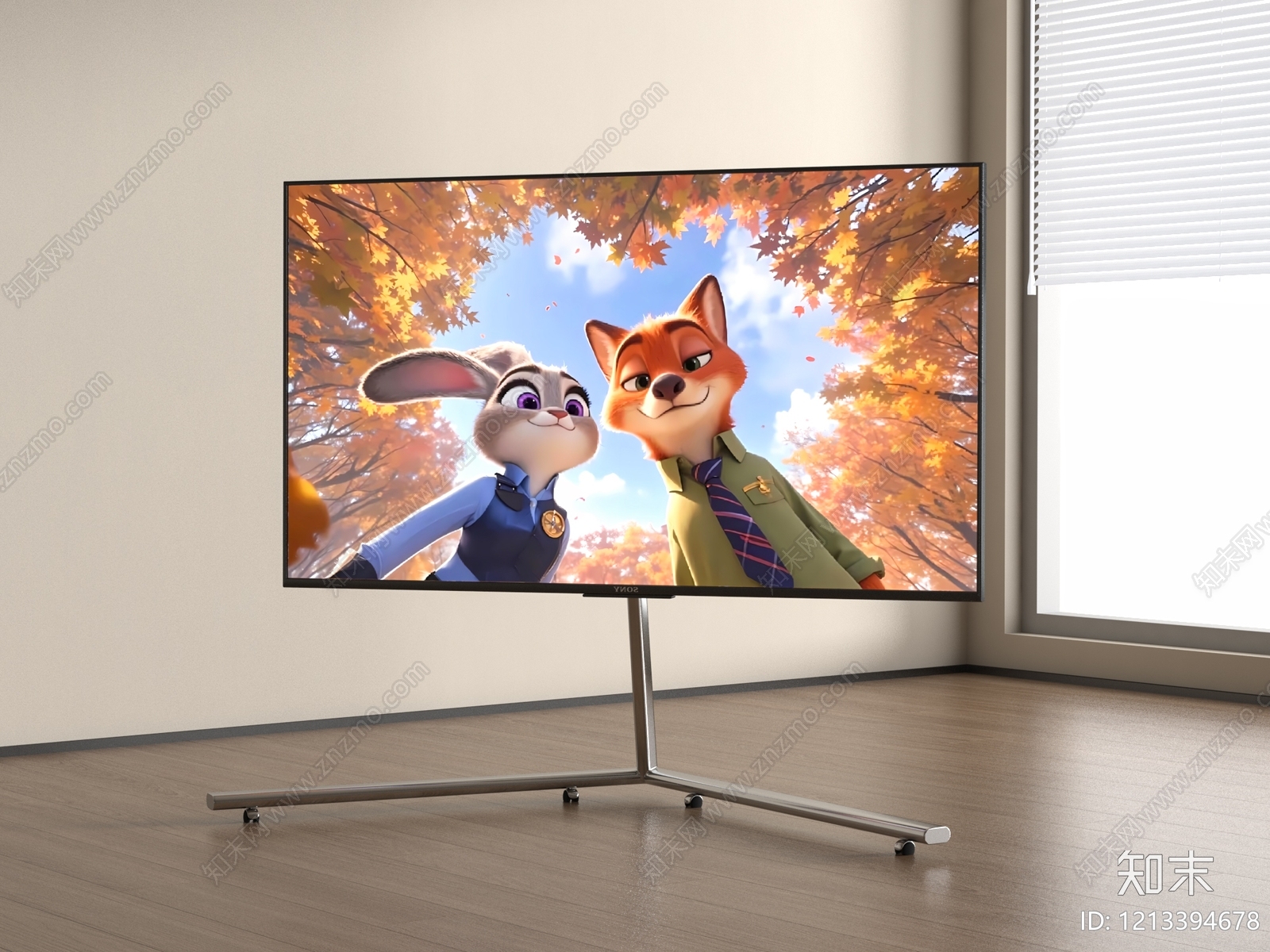 现代简约电视3D模型下载【ID:1213394678】