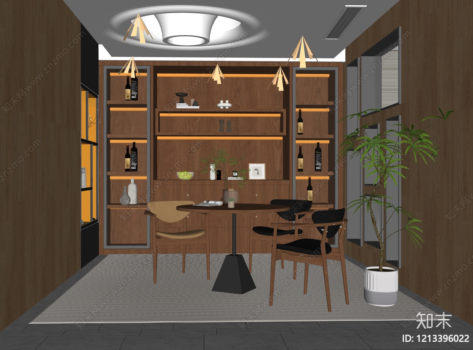 现代其他娱乐室SU模型下载【ID:1213396022】