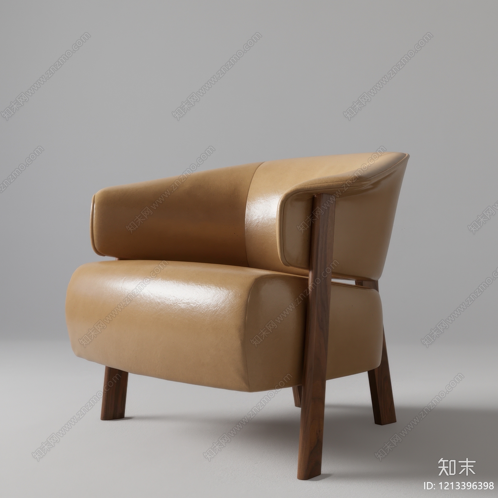 现代简约单人沙发SU模型下载【ID:1213396398】
