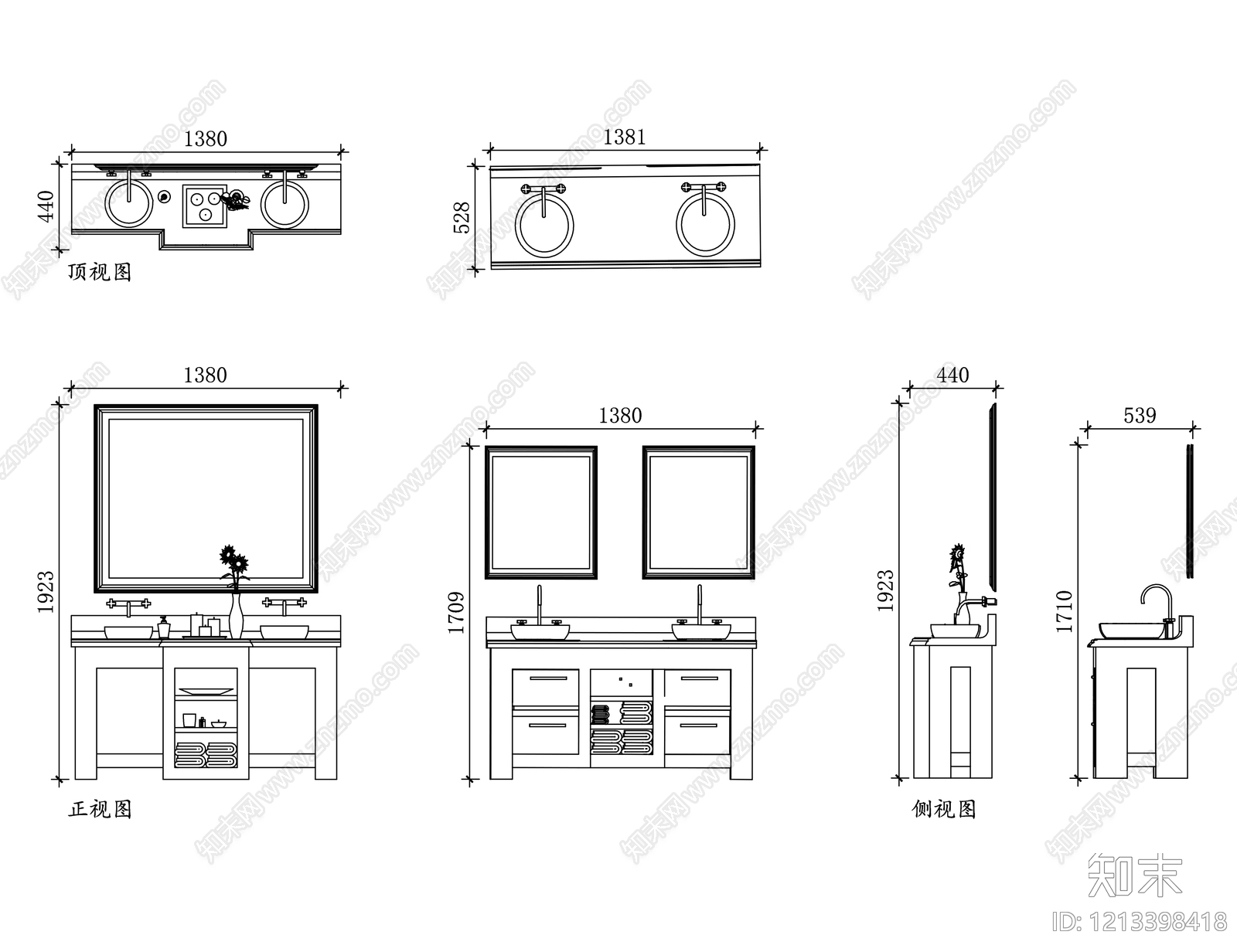 家具三视图施工图下载【ID:1213398418】
