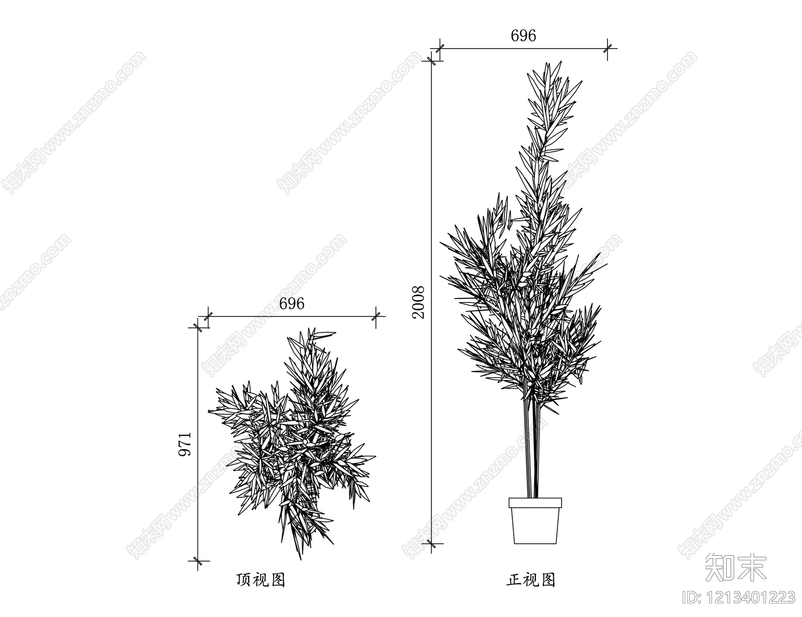 现代综合植物图库施工图下载【ID:1213401223】