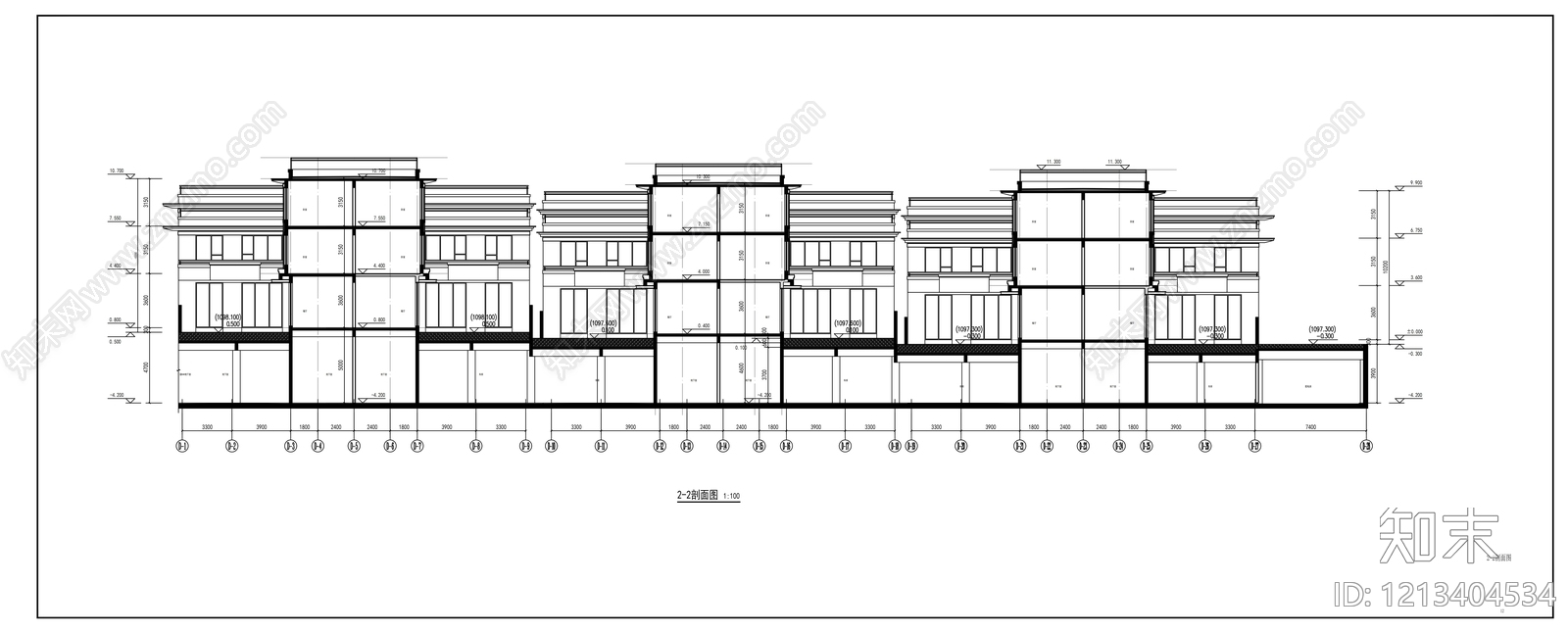 现代别墅建筑cad施工图下载【ID:1213404534】