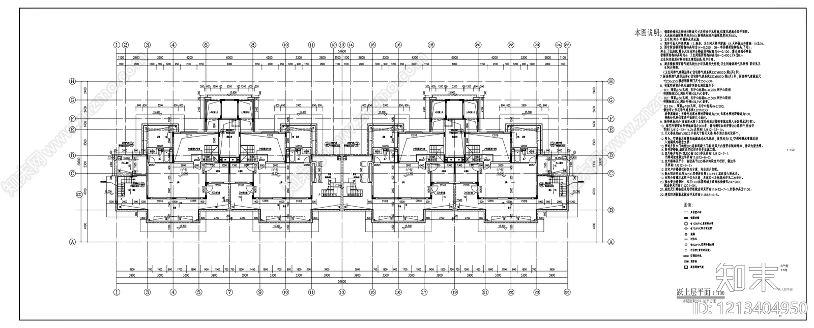 现代别墅建筑cad施工图下载【ID:1213404950】