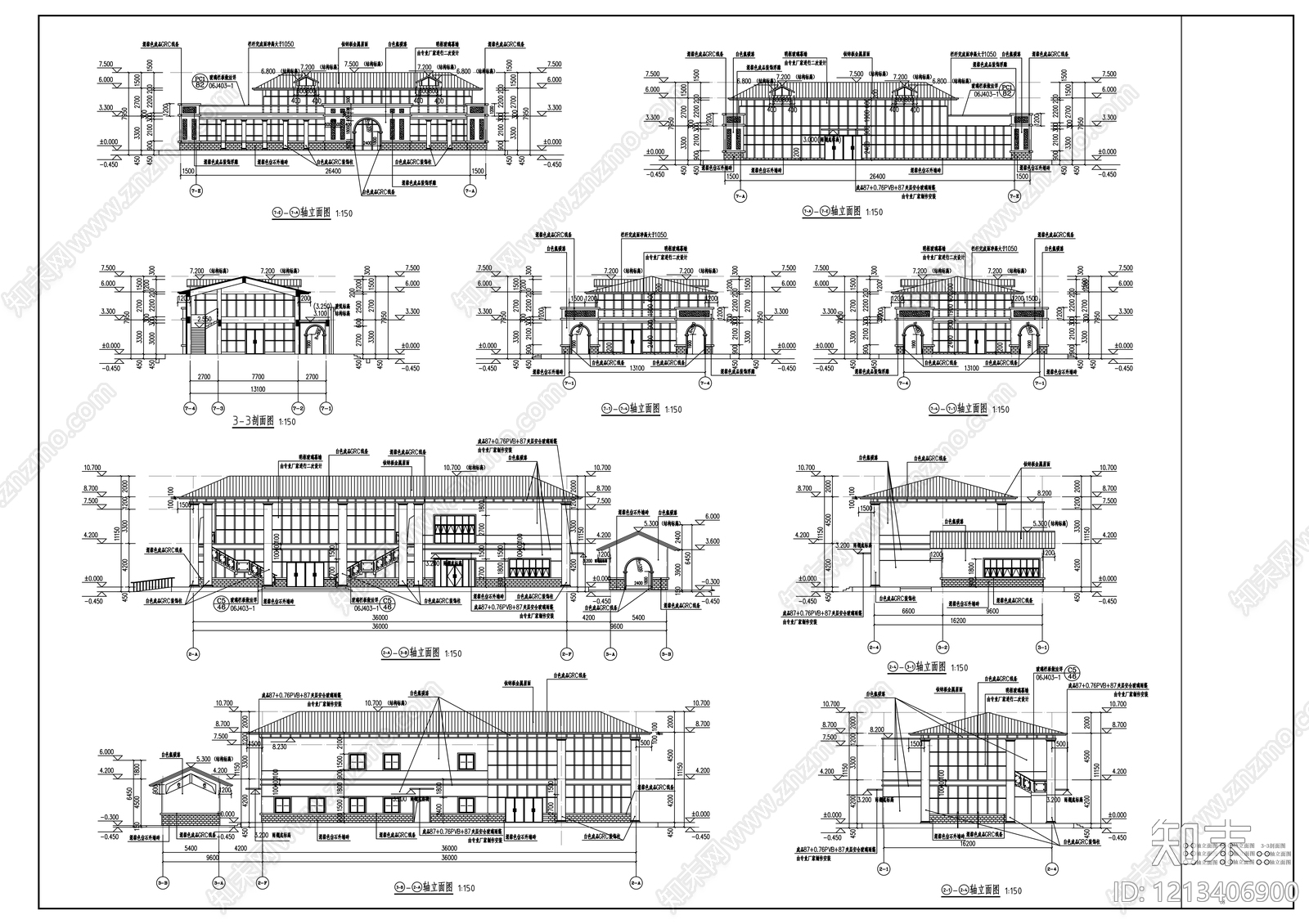 现代其他公共建筑cad施工图下载【ID:1213406900】
