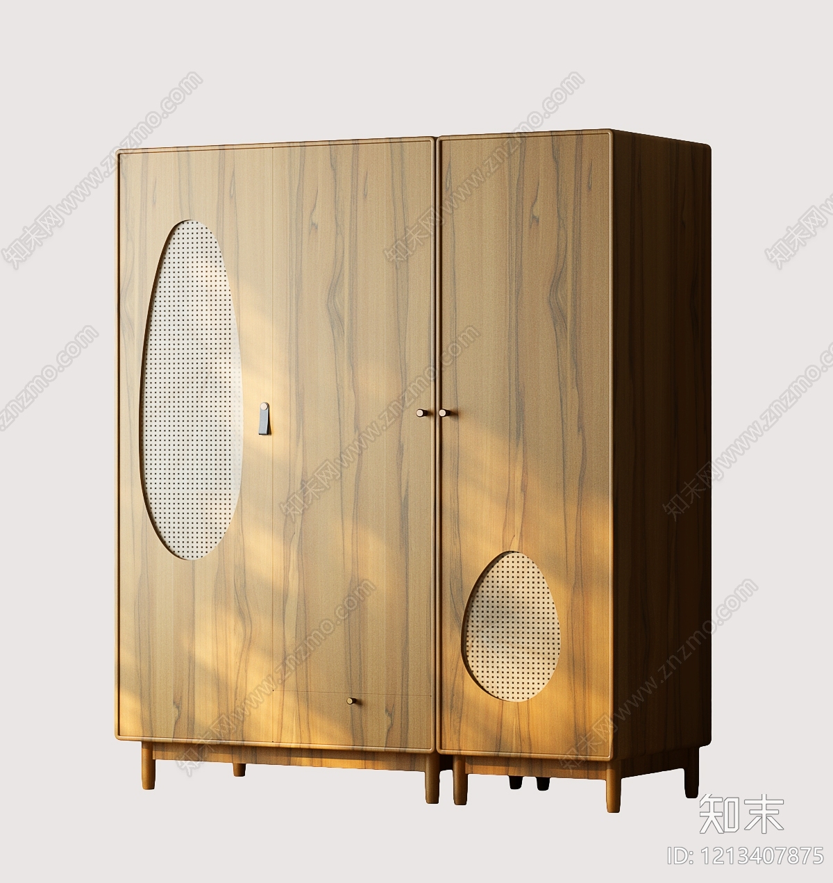 原木风衣柜SU模型下载【ID:1213407875】