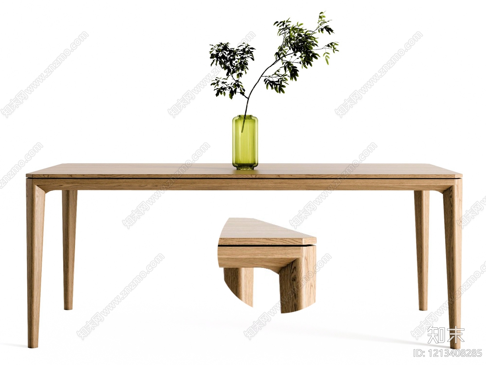 原木风餐桌SU模型下载【ID:1213408285】