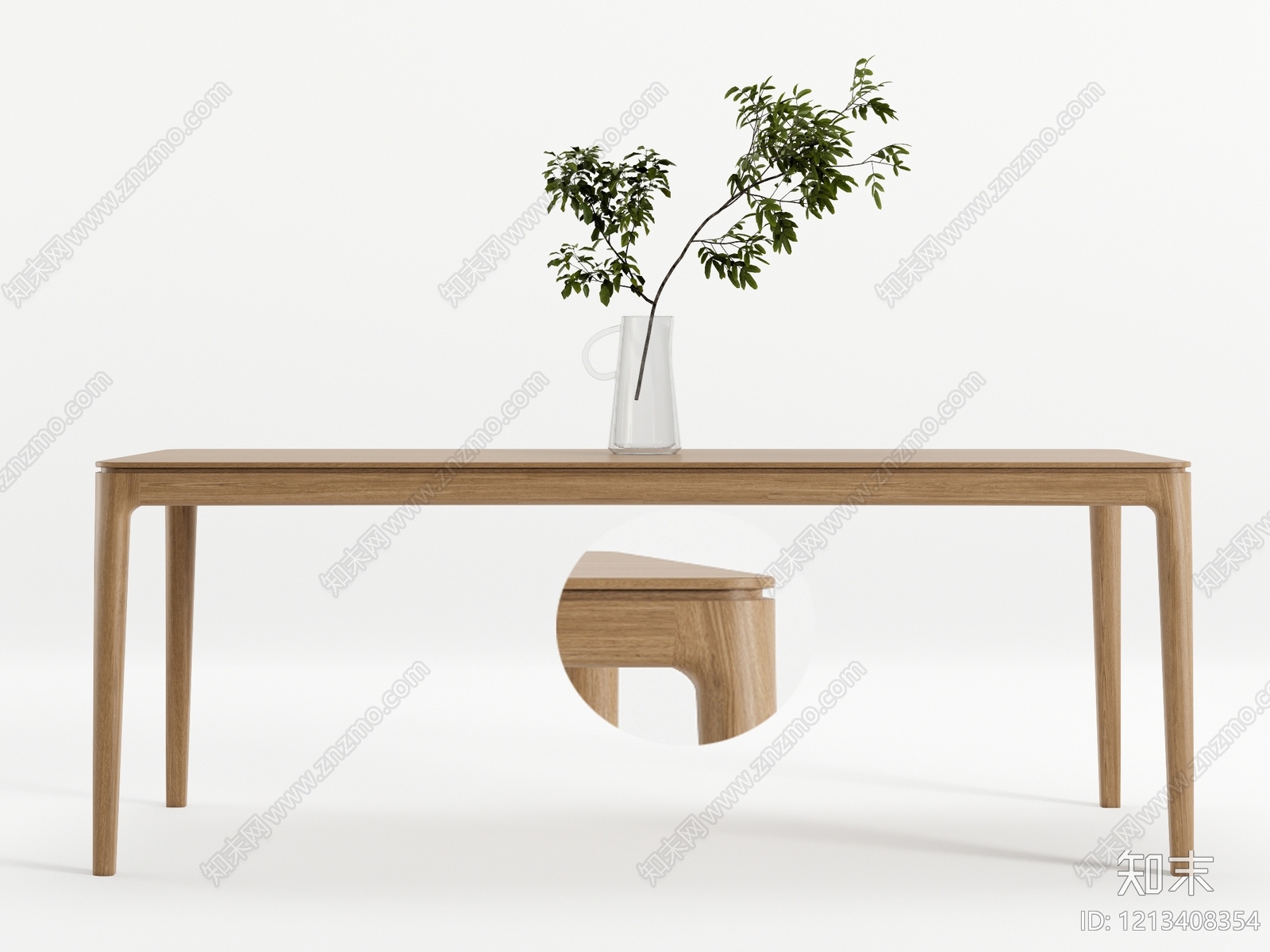 原木风餐桌SU模型下载【ID:1213408354】