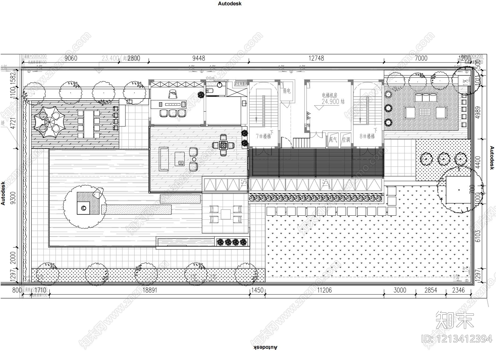 办公景观cad施工图下载【ID:1213412394】