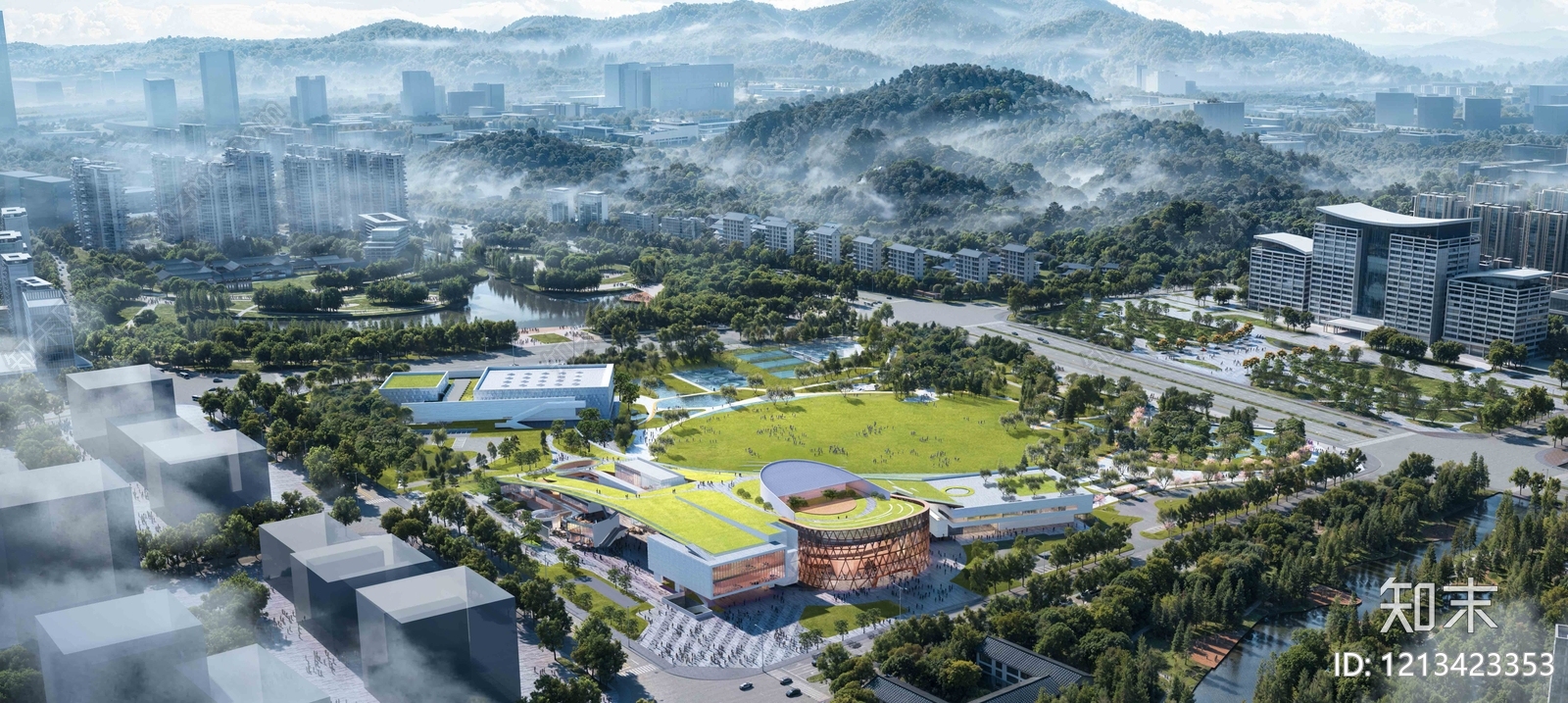 现代展馆建筑下载【ID:1213423353】