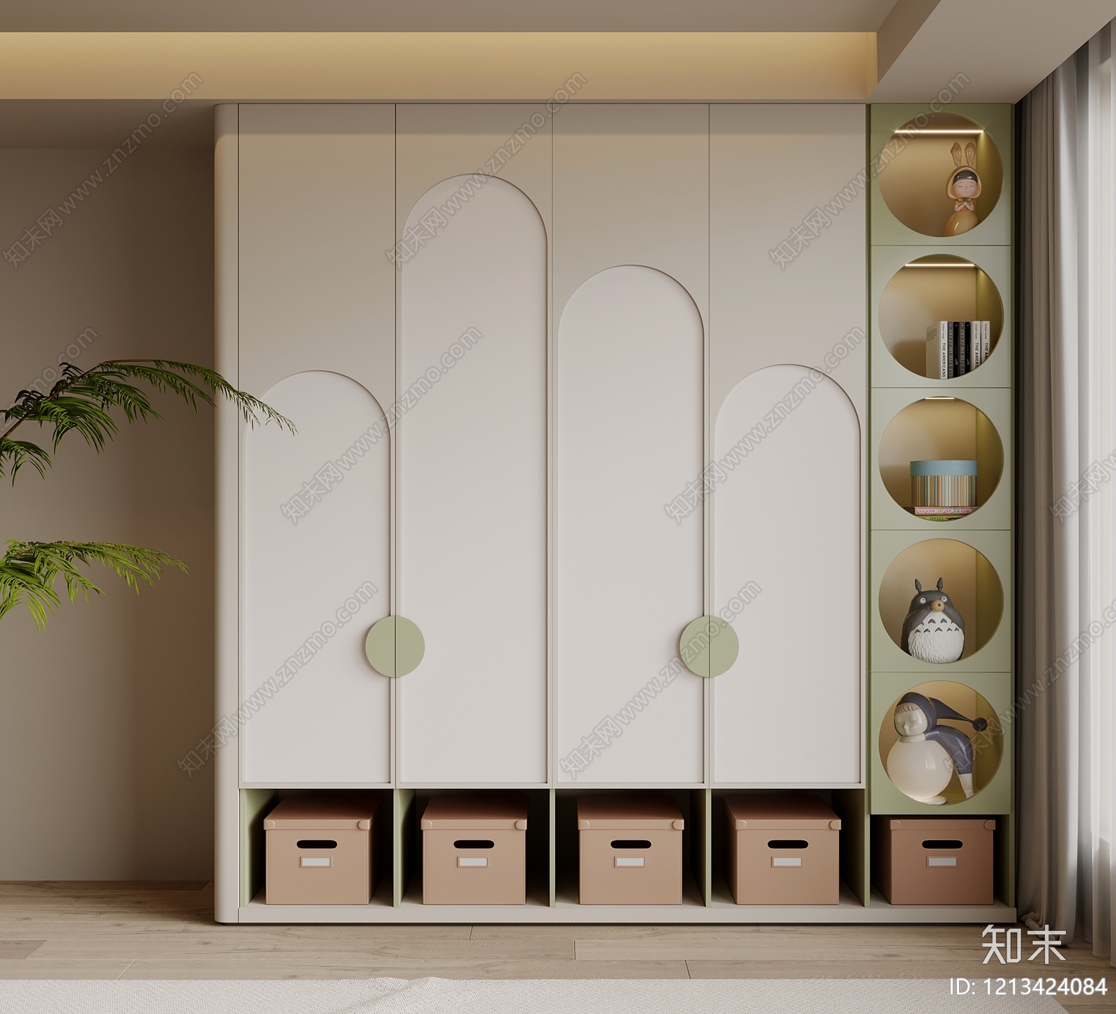 现代衣柜SU模型下载【ID:1213424084】