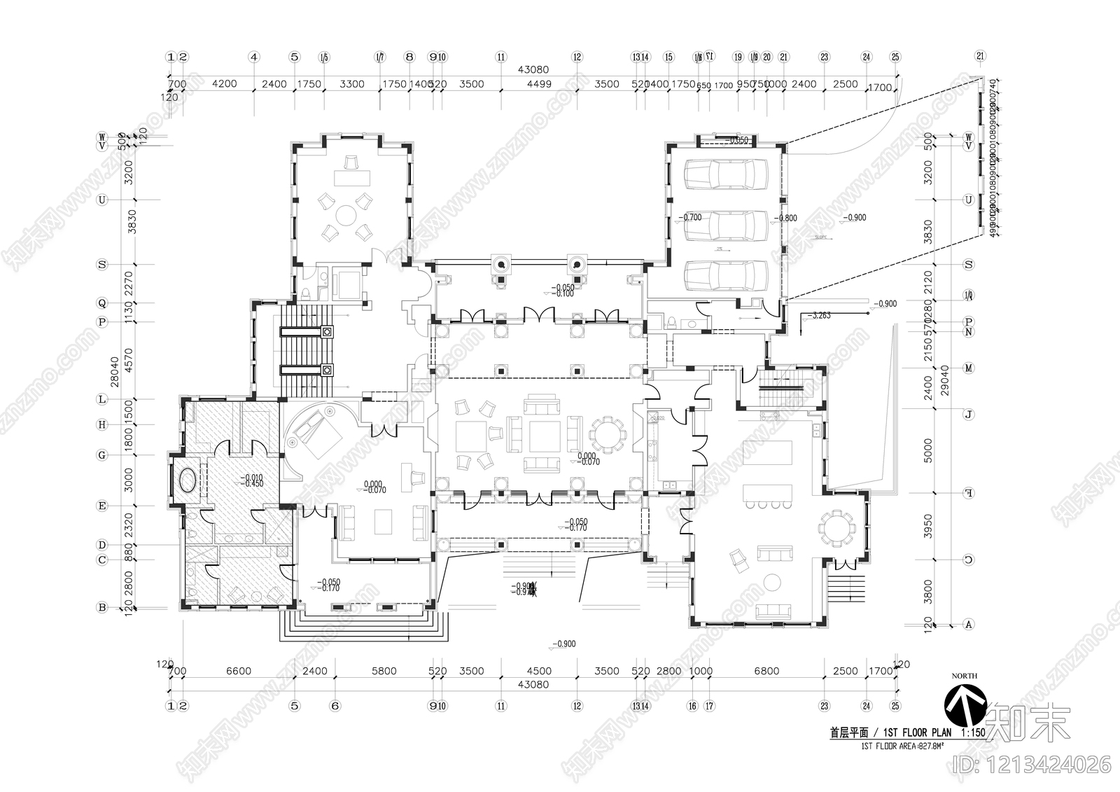 欧式其他公共建筑cad施工图下载【ID:1213424026】