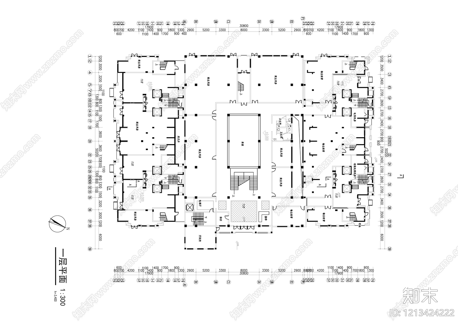 欧式住宅楼建筑cad施工图下载【ID:1213424222】