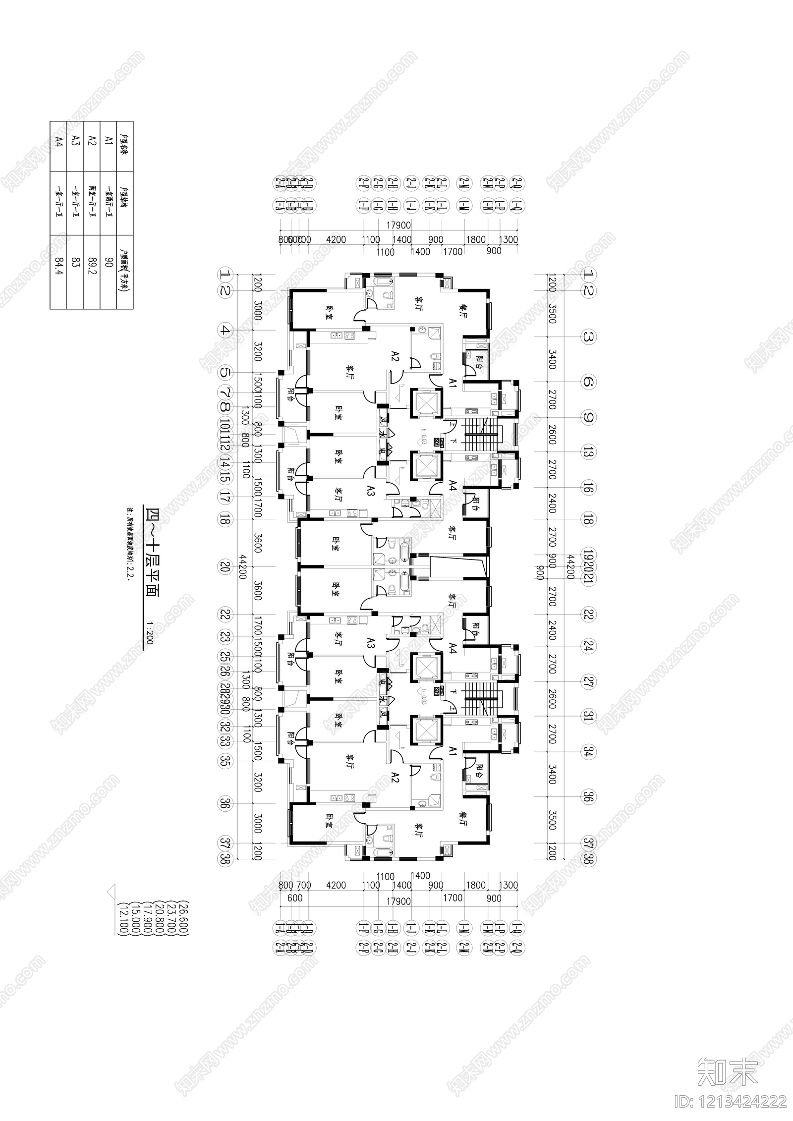 欧式住宅楼建筑cad施工图下载【ID:1213424222】