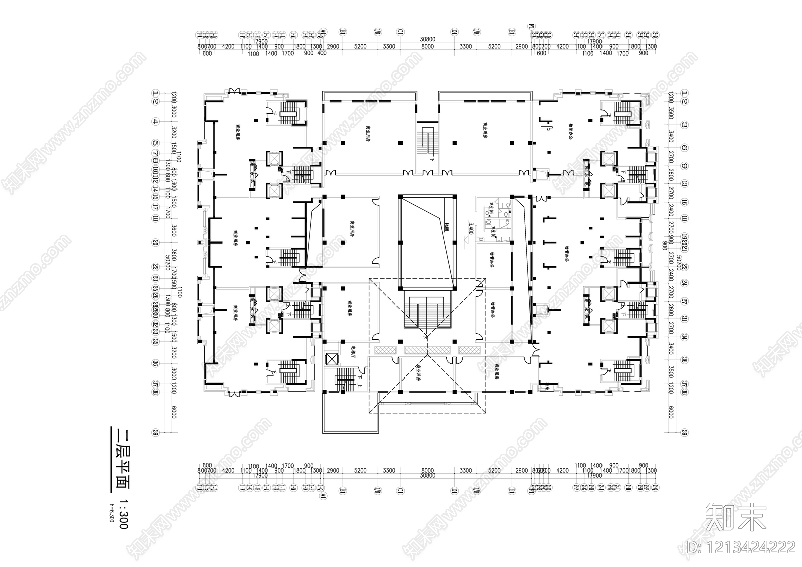 欧式住宅楼建筑cad施工图下载【ID:1213424222】