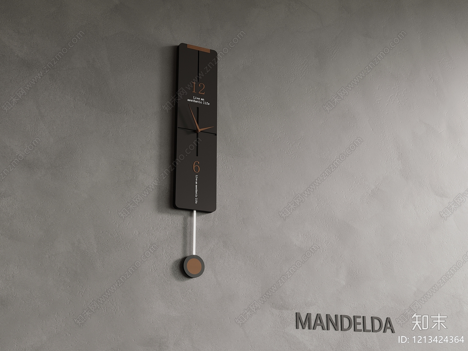 极简钟表SU模型下载【ID:1213424364】