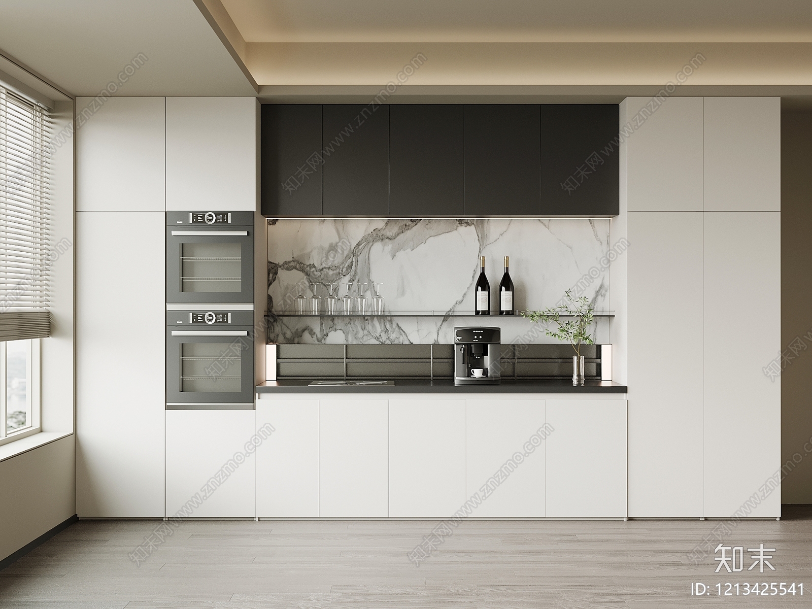 现代简约餐边柜3D模型下载【ID:1213425541】
