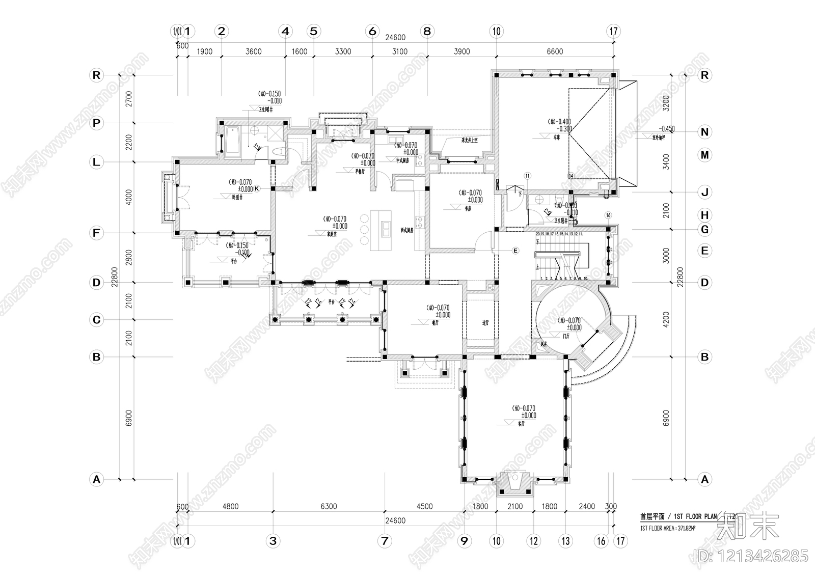 欧式别墅建筑CAD图纸