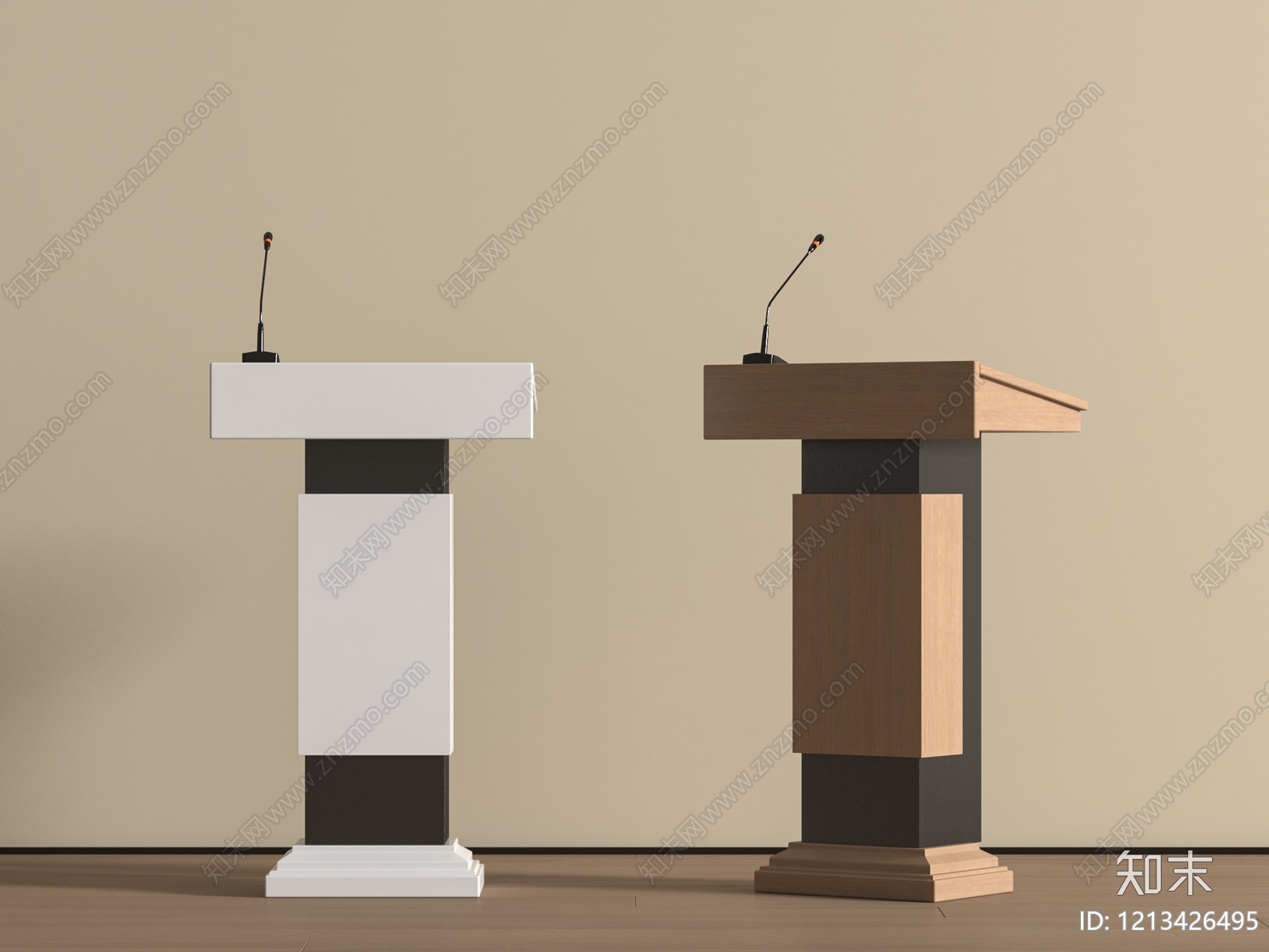 现代简约讲台3D模型下载【ID:1213426495】