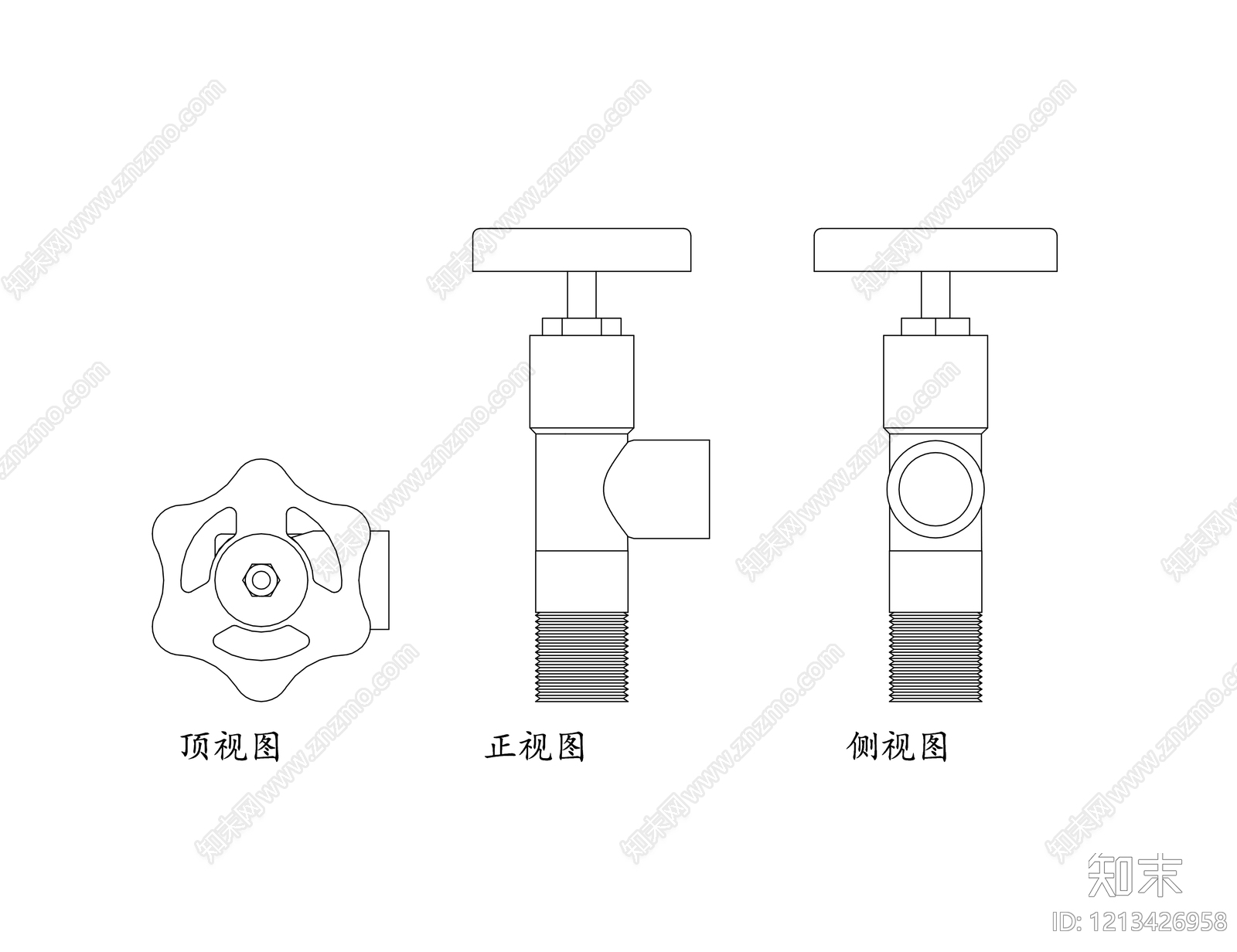 现代五金管件cad施工图下载【ID:1213426958】