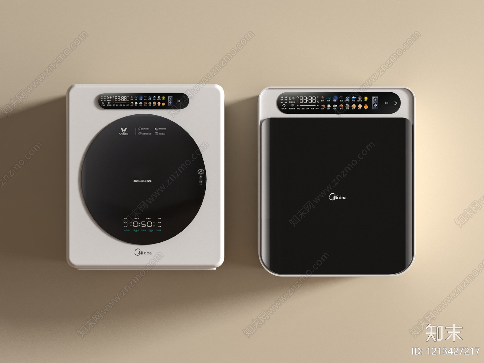 现代简约洗衣机SU模型下载【ID:1213427217】