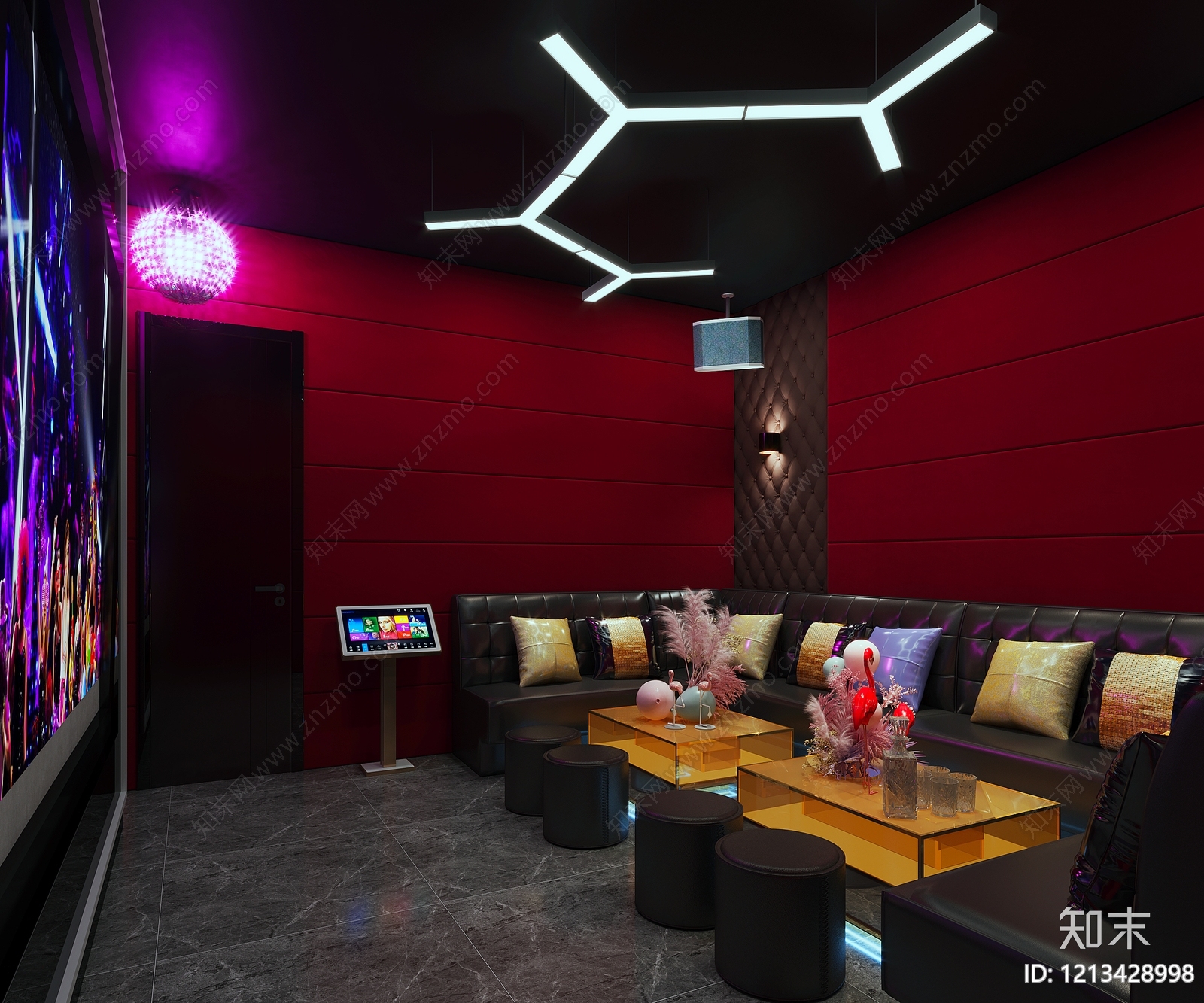 现代轻奢KTV3D模型下载【ID:1213428998】