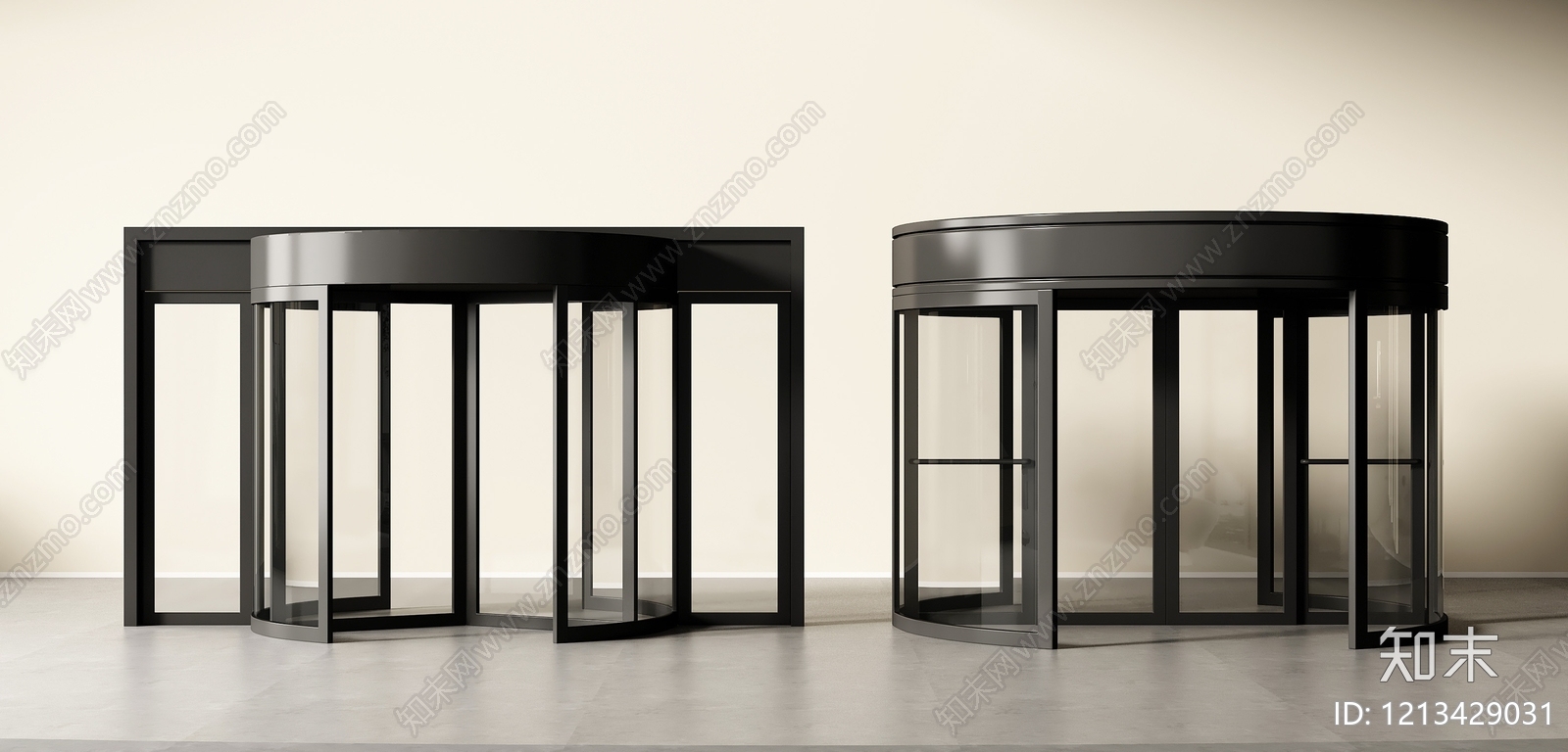 极简主义旋转门3D模型下载【ID:1213429031】