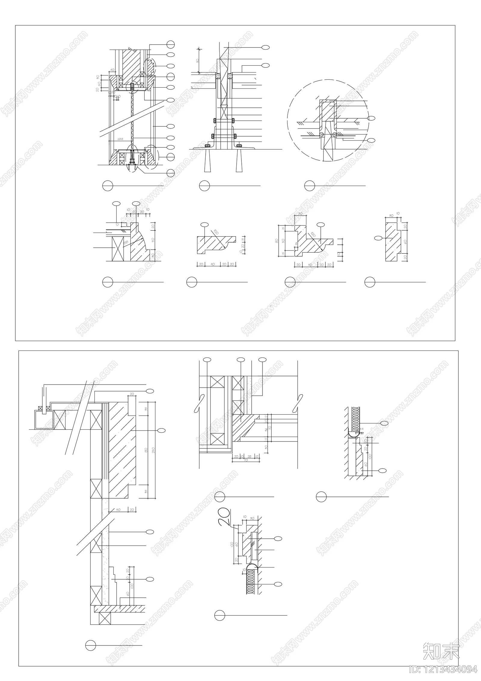 现代舞蹈室cad施工图下载【ID:1213434094】