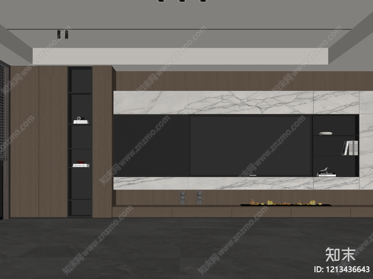 现代极简酒柜SU模型下载【ID:1213436643】