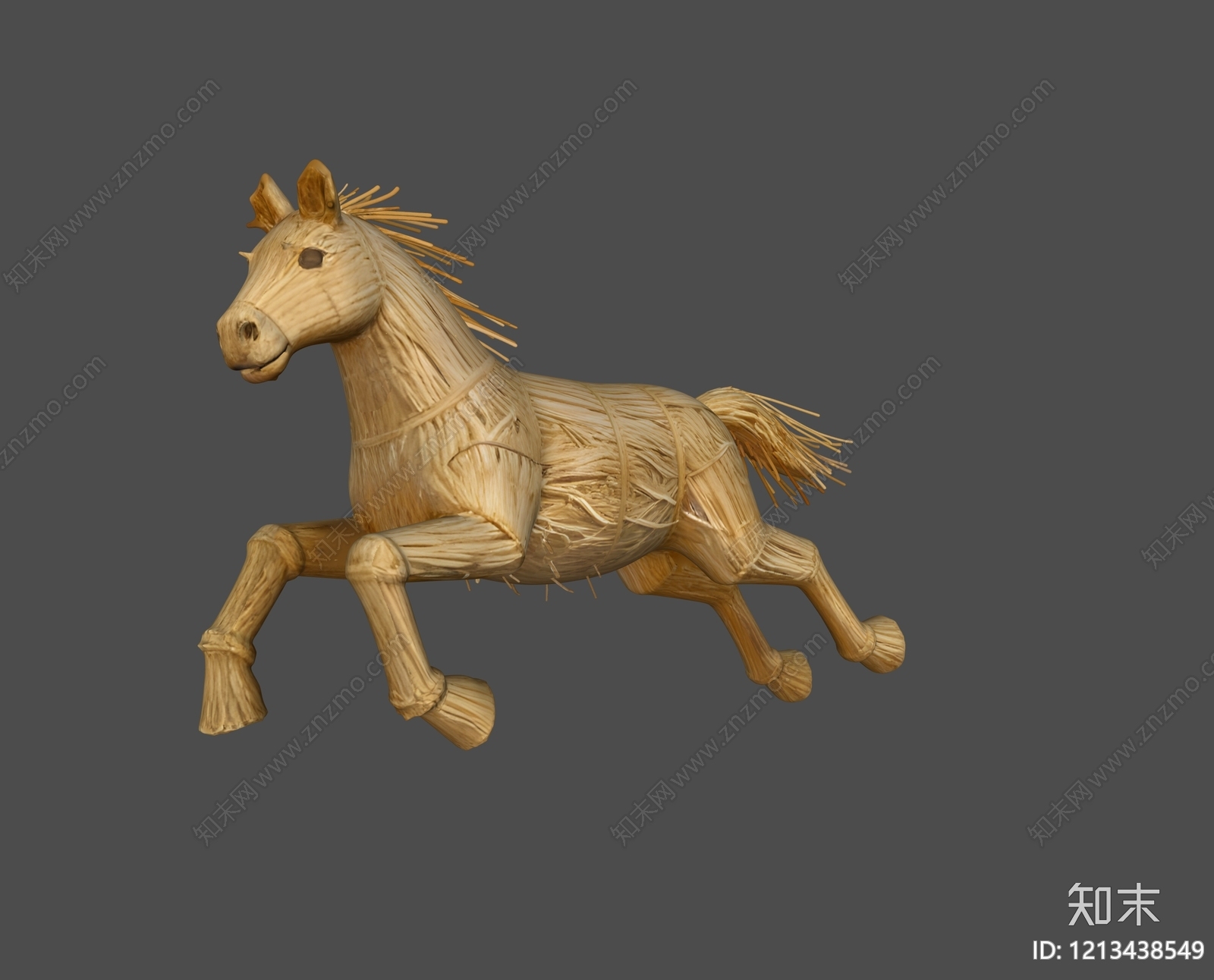 传统手工艺（草编）风格雕塑摆件SU模型下载【ID:1213438549】