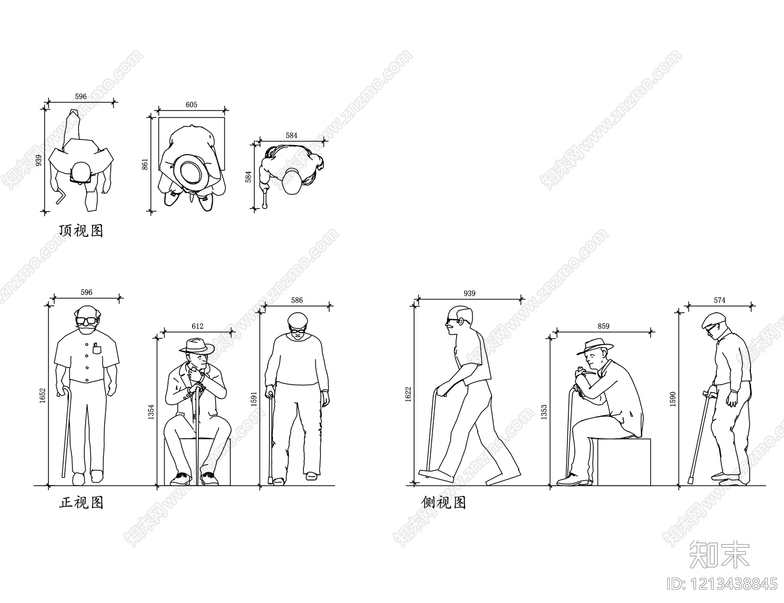 人物三视图施工图下载【ID:1213438845】