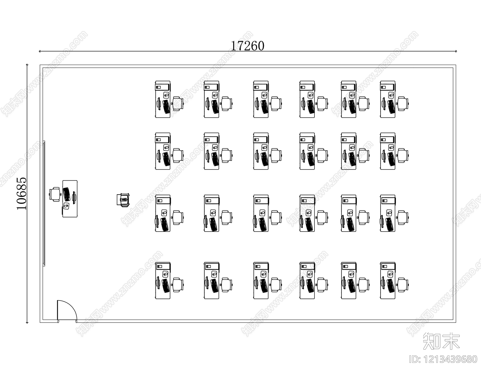 现代教室施工图下载【ID:1213439680】
